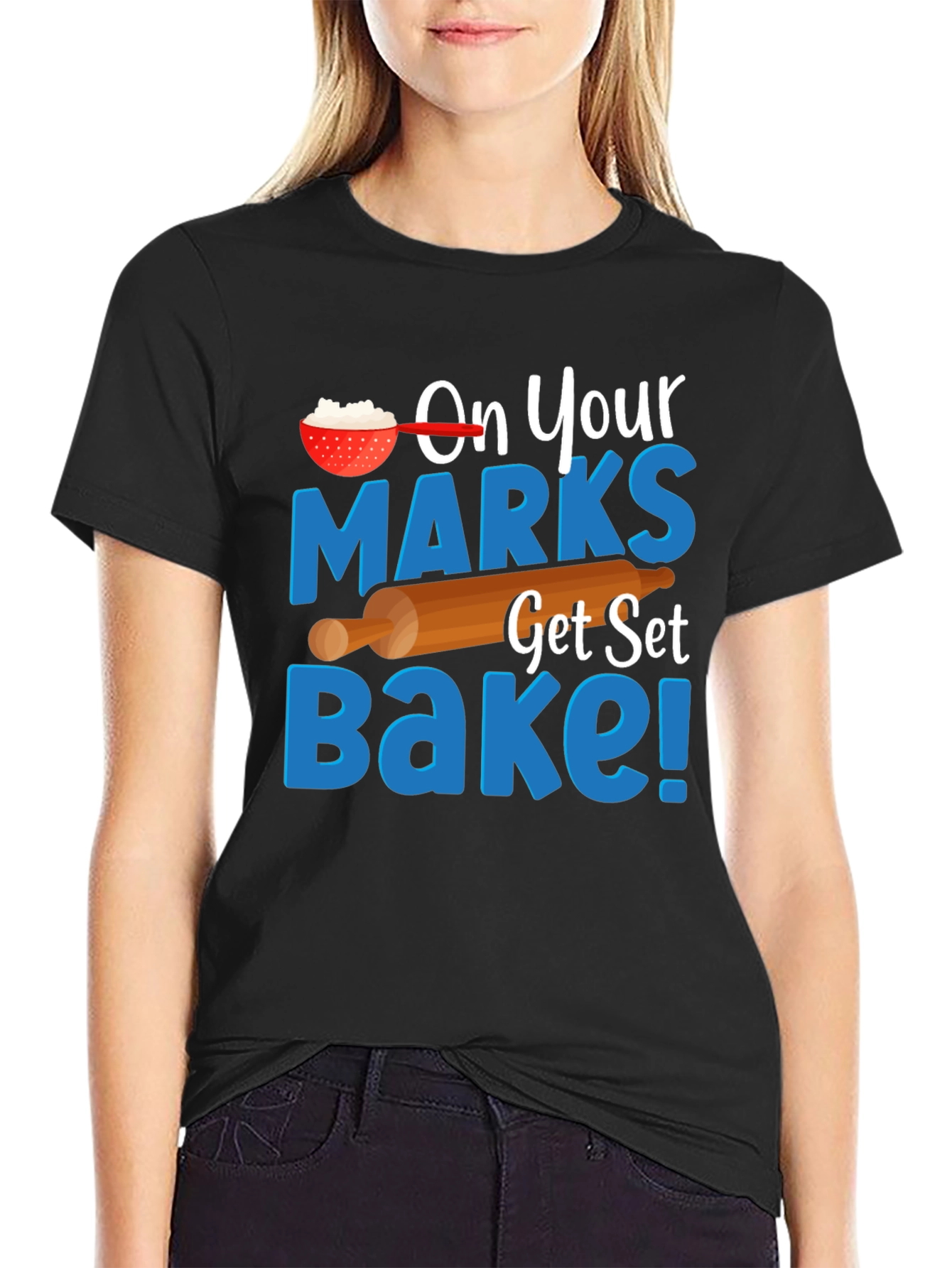 Black On Your Marks Get Set Bake! T-Shirt view 2