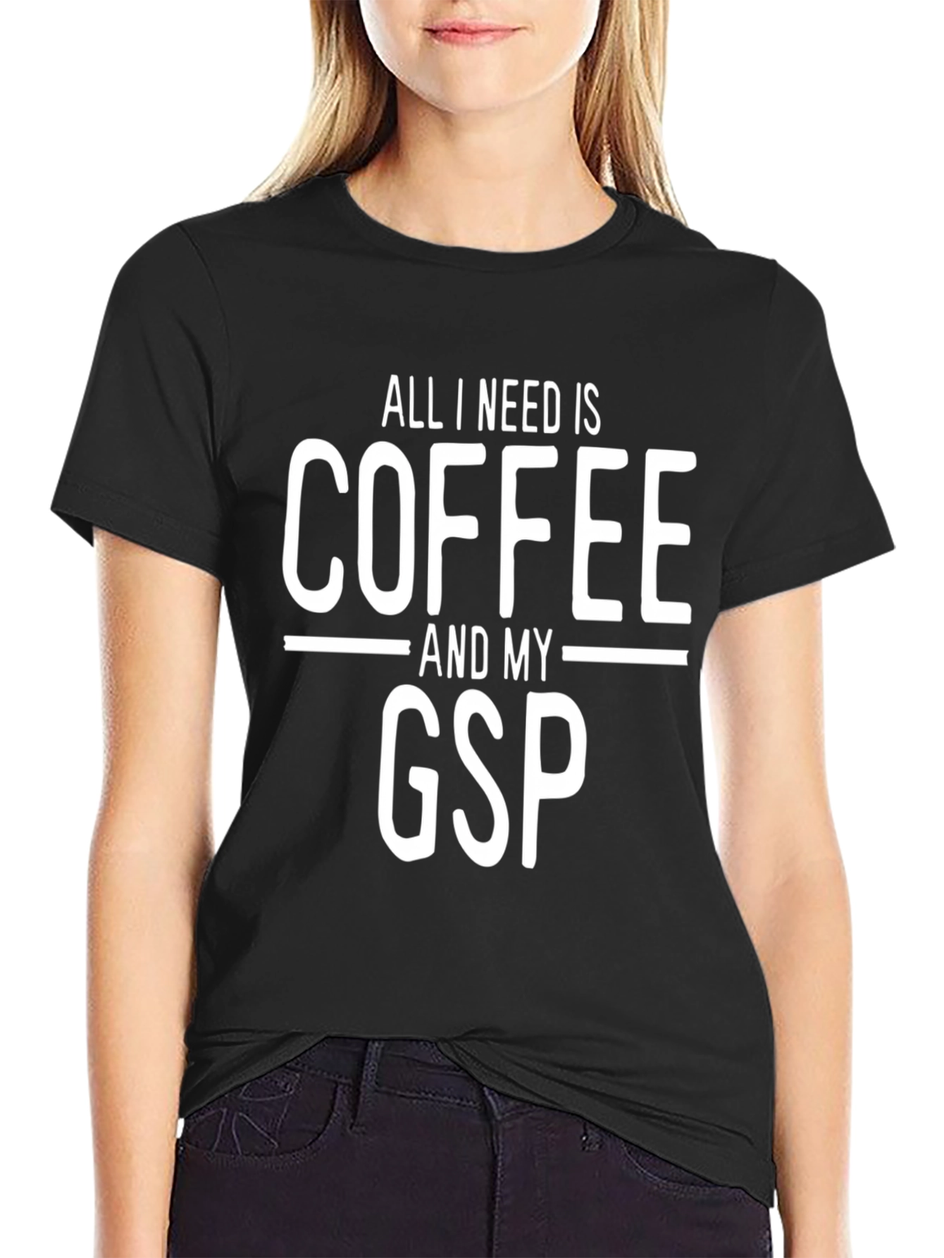 Black Coffee and GSP T-Shirt - Black Cotton Blend view 2
