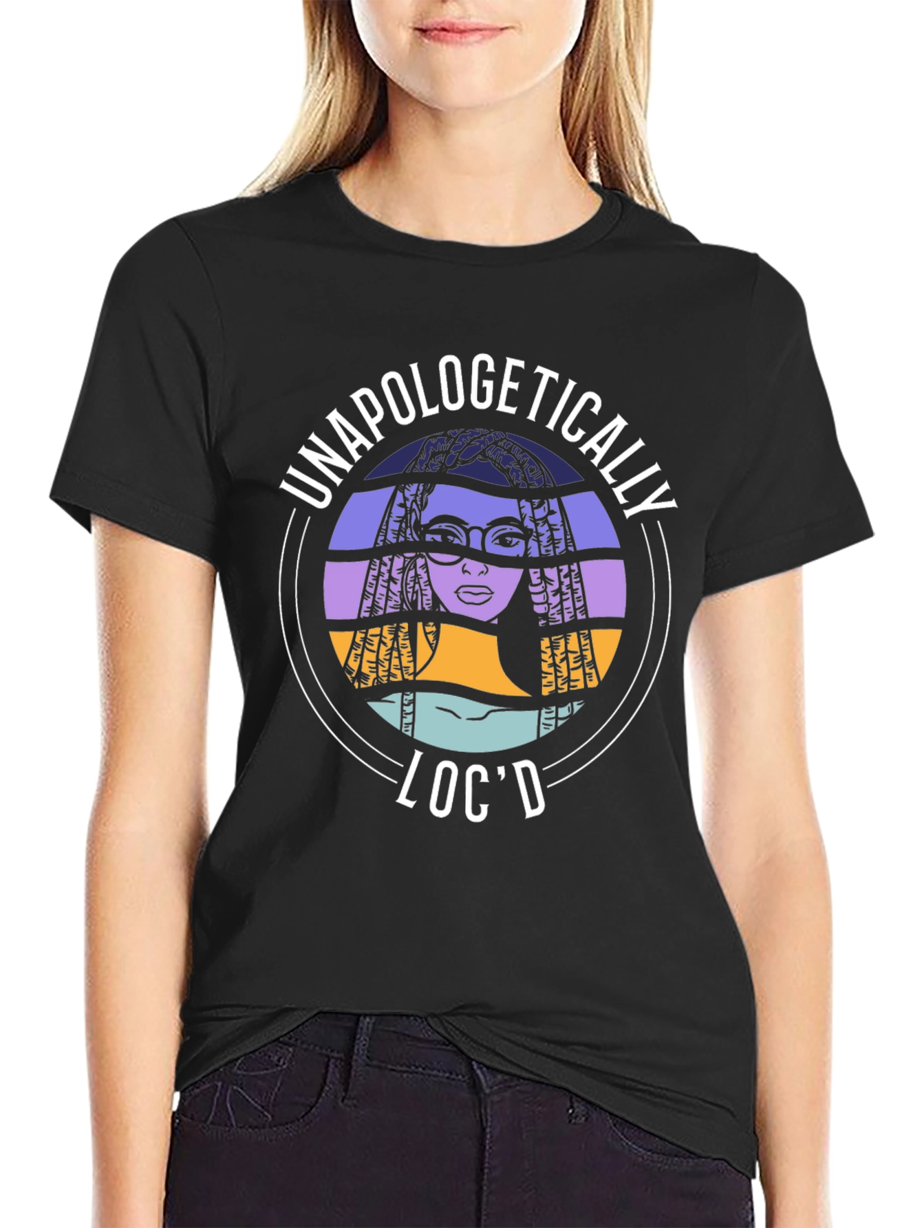 Black Unapologetically Loc'd Graphic Tee view 2