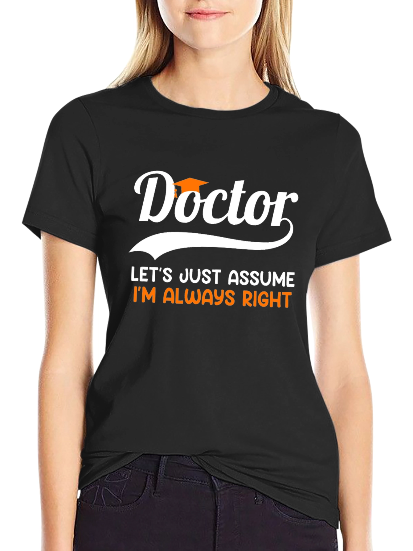 Black Doctor Always Right Black T-Shirt view 2