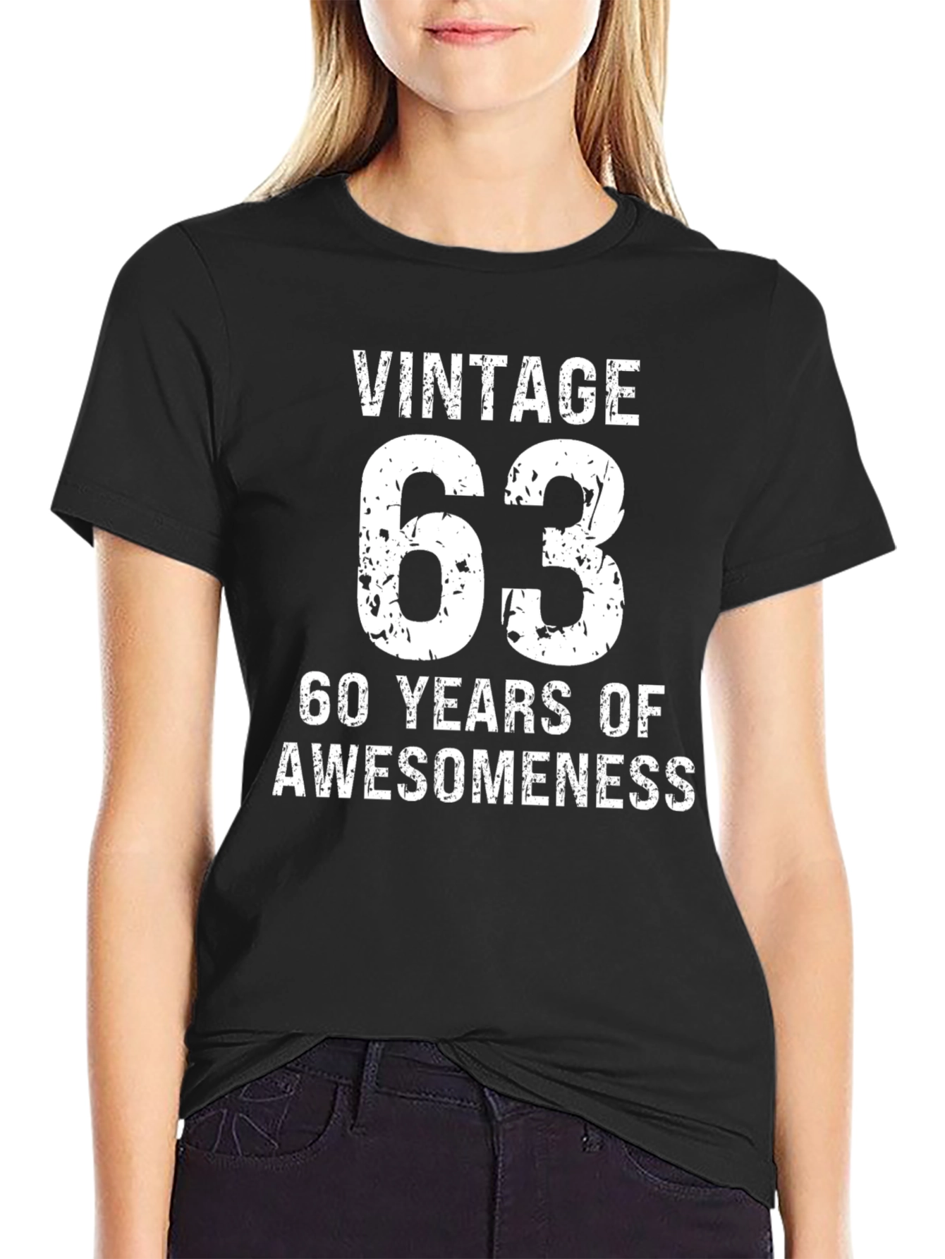 Black Vintage 63 Awesomeness T-Shirt view 2