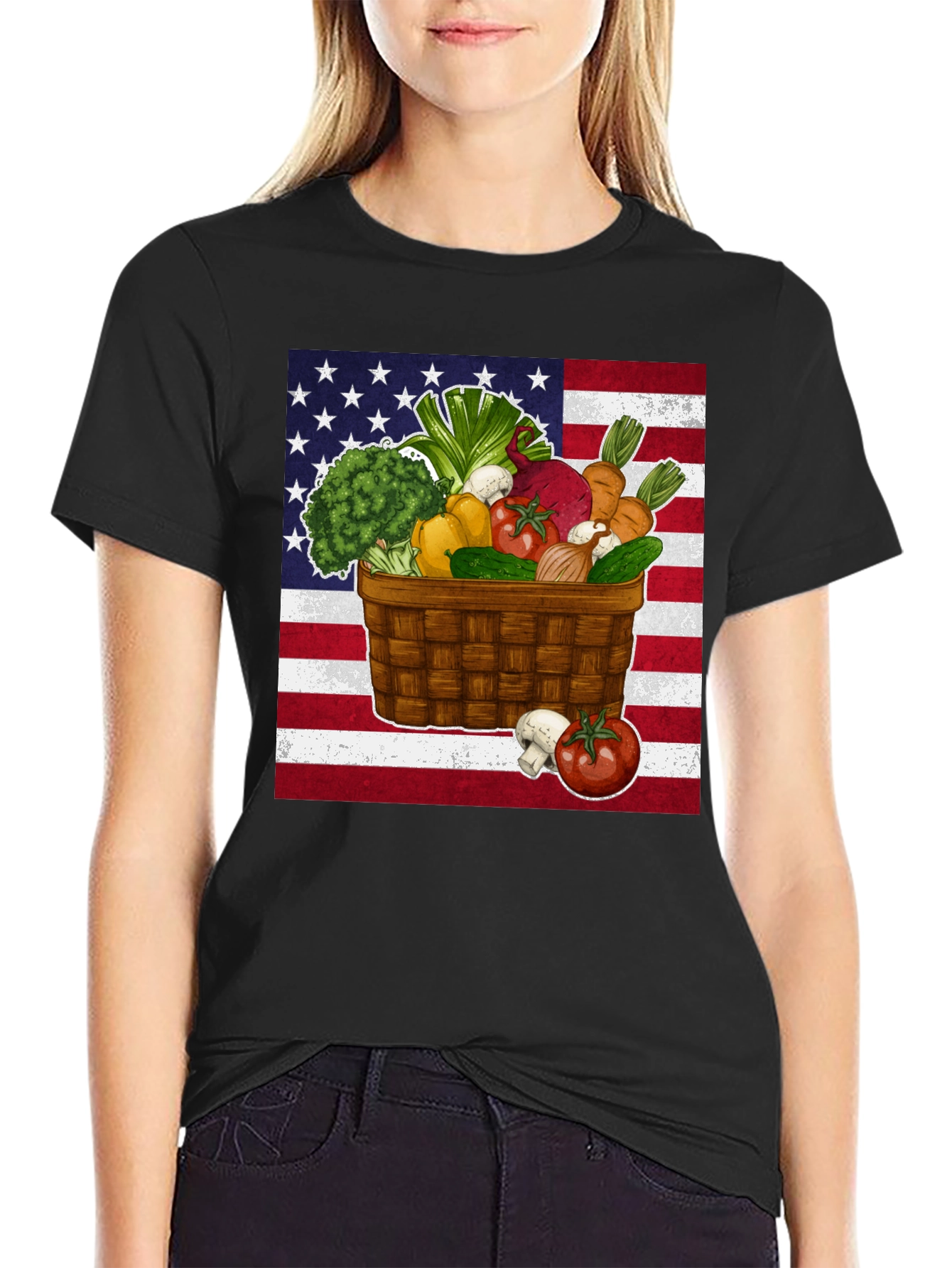 Patriotic Veggie Basket Tee - 2