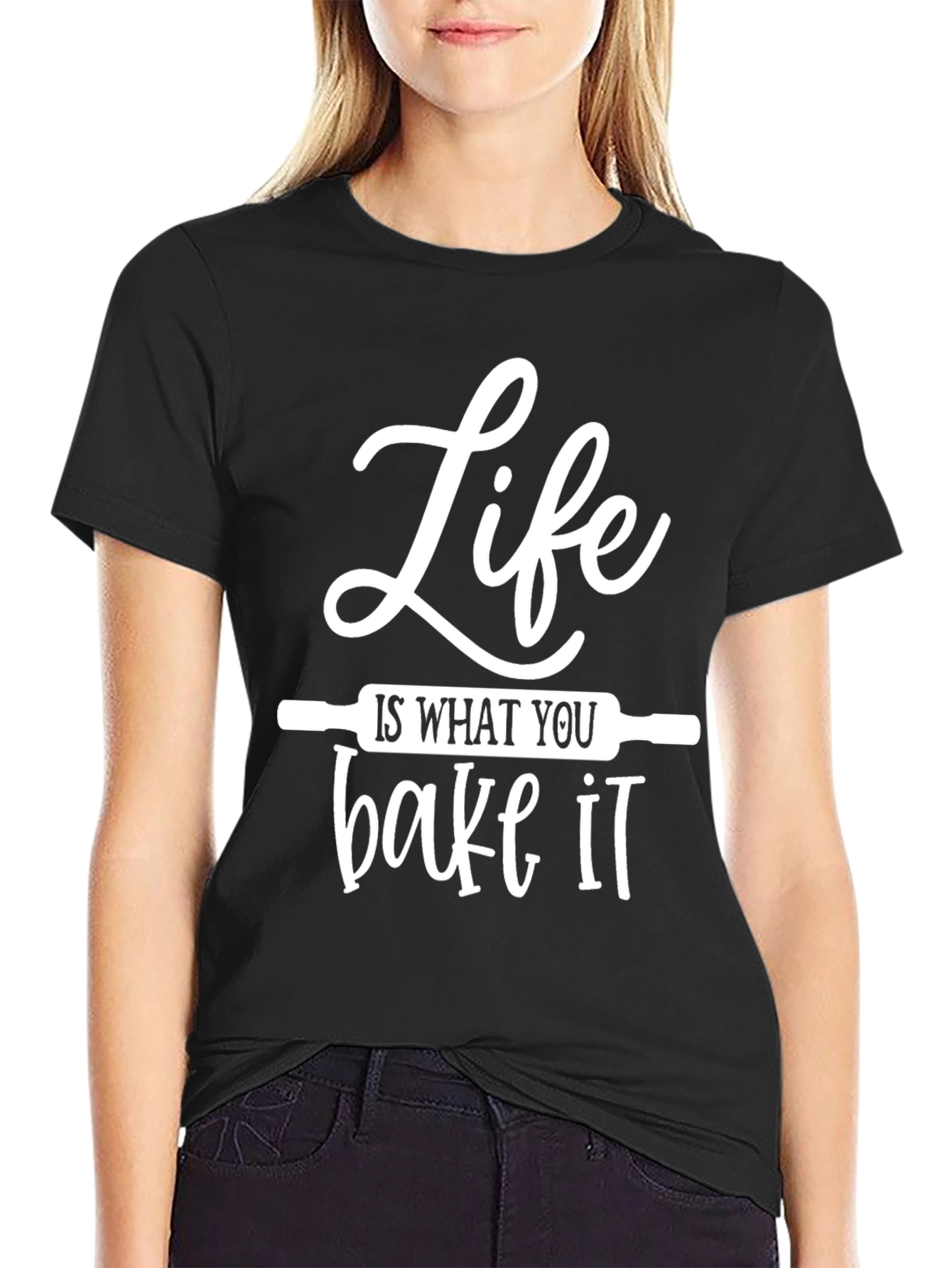 Black Life Is What You Bake It Funny T-Shirt view 2