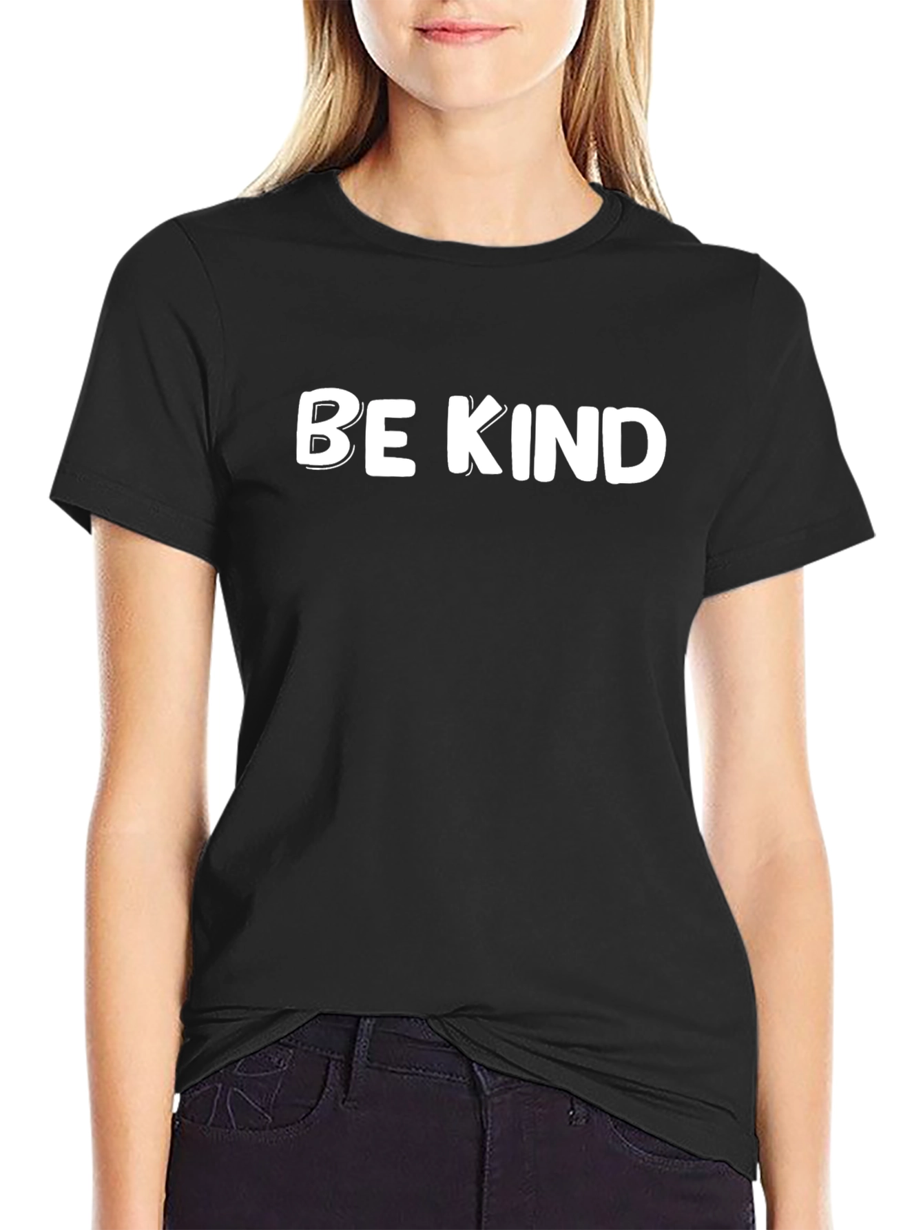 Black Be Kind Graphic T-Shirt - Unisex Casual Tee view 2