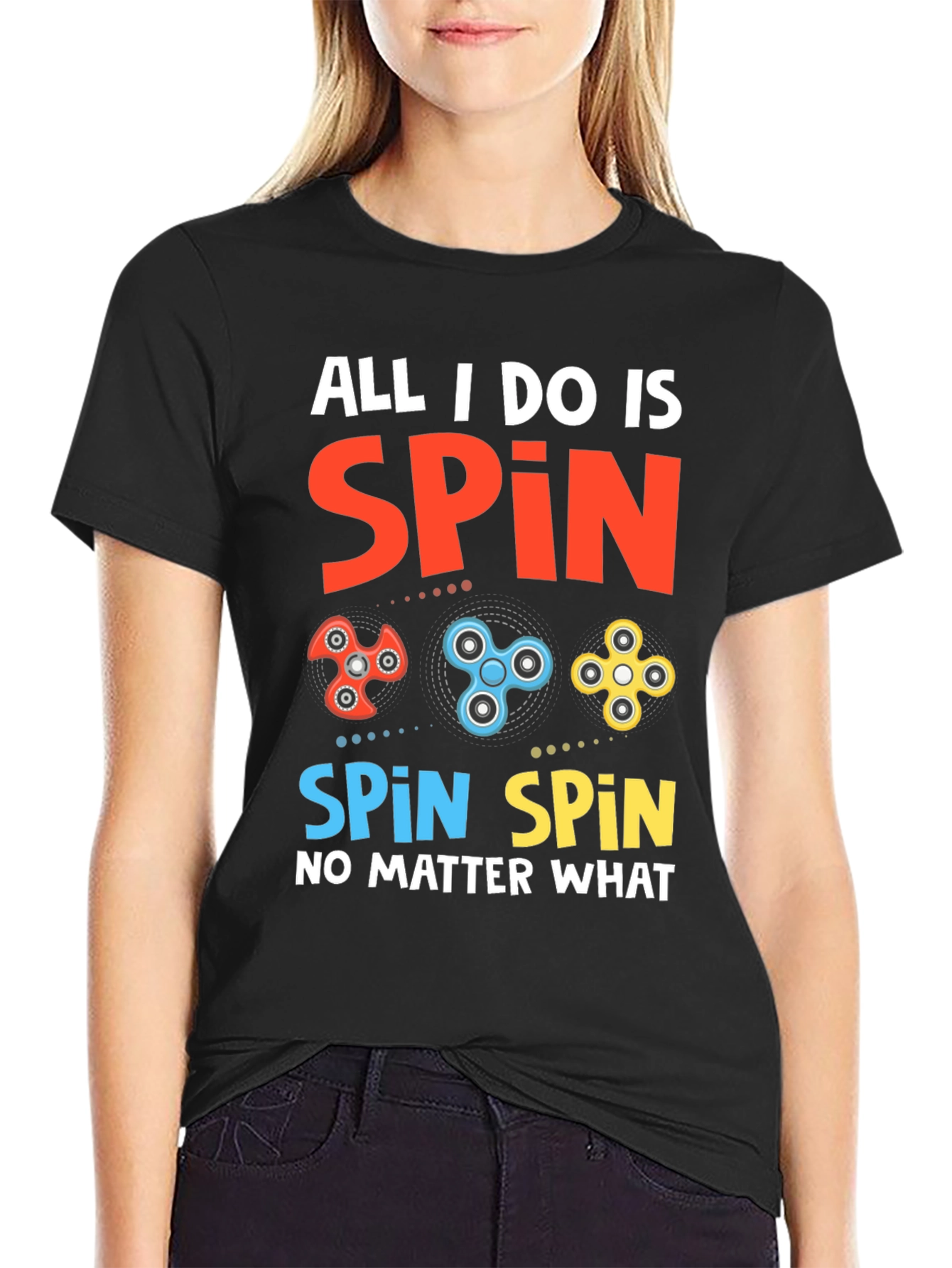 Spin Graphic Tee - Fidget Spinner Design - 2