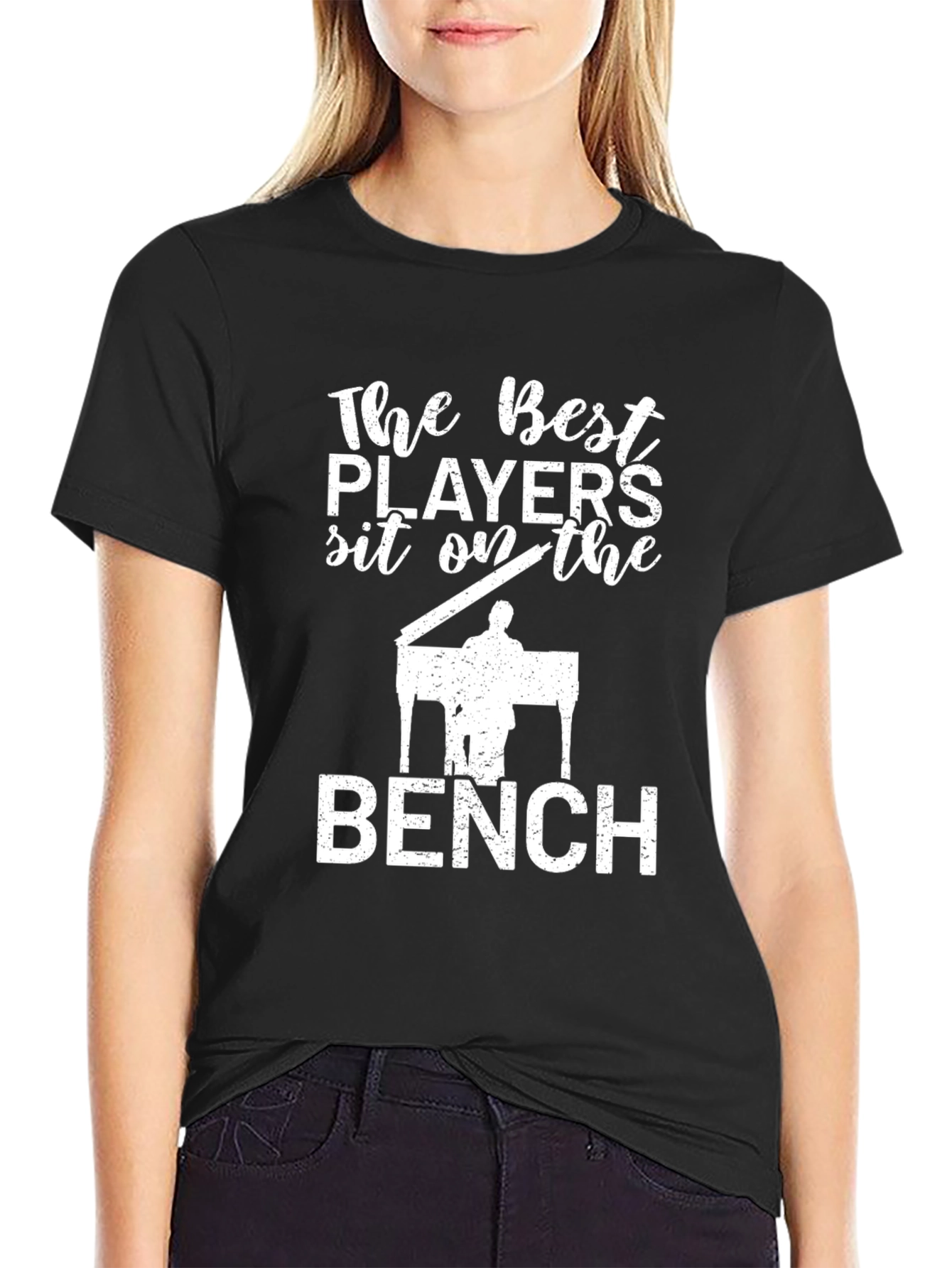 Black The Best Players Sit On The Bench T-Shirt view 2