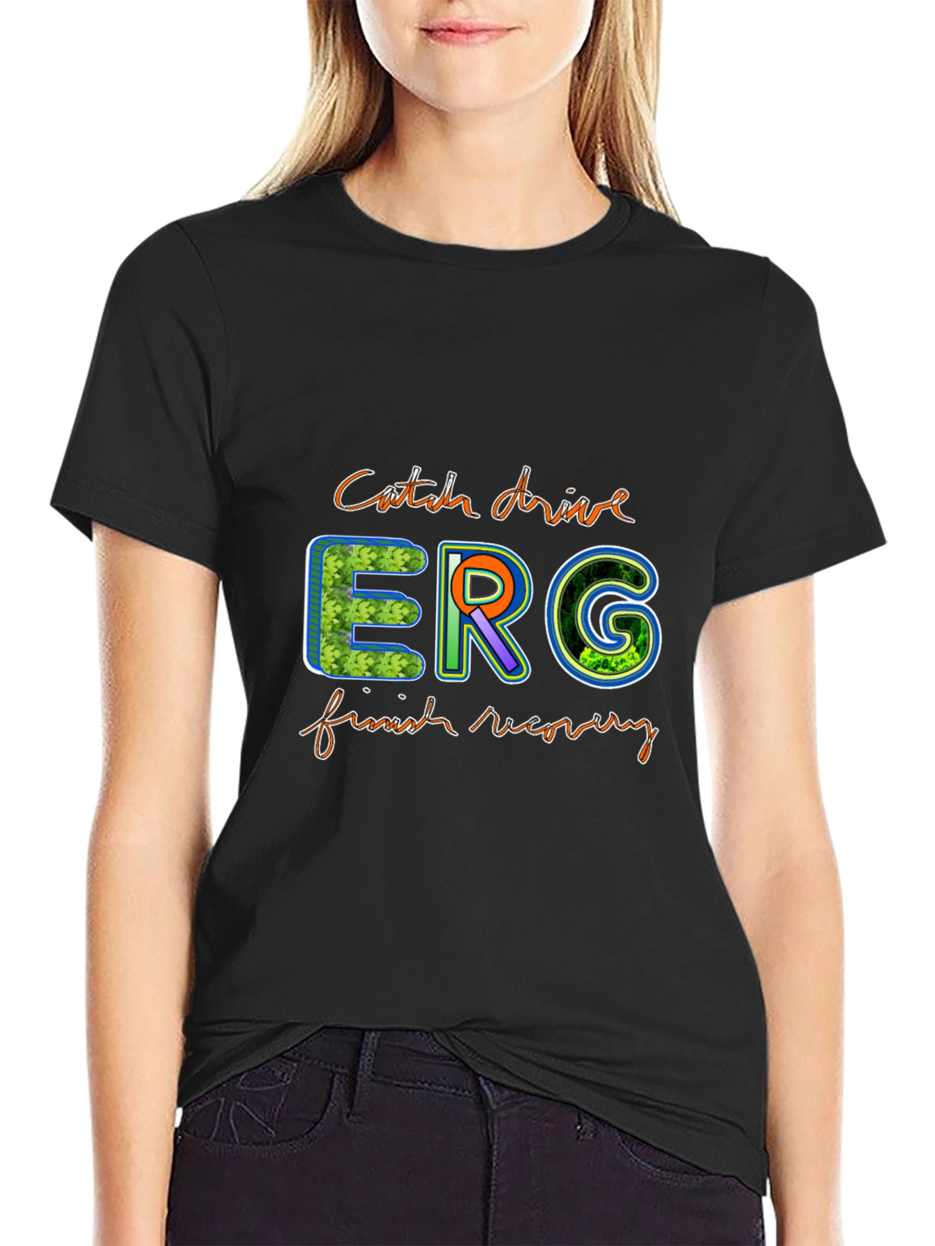 Black Catch Drive ERG Graphic T-Shirt view 2