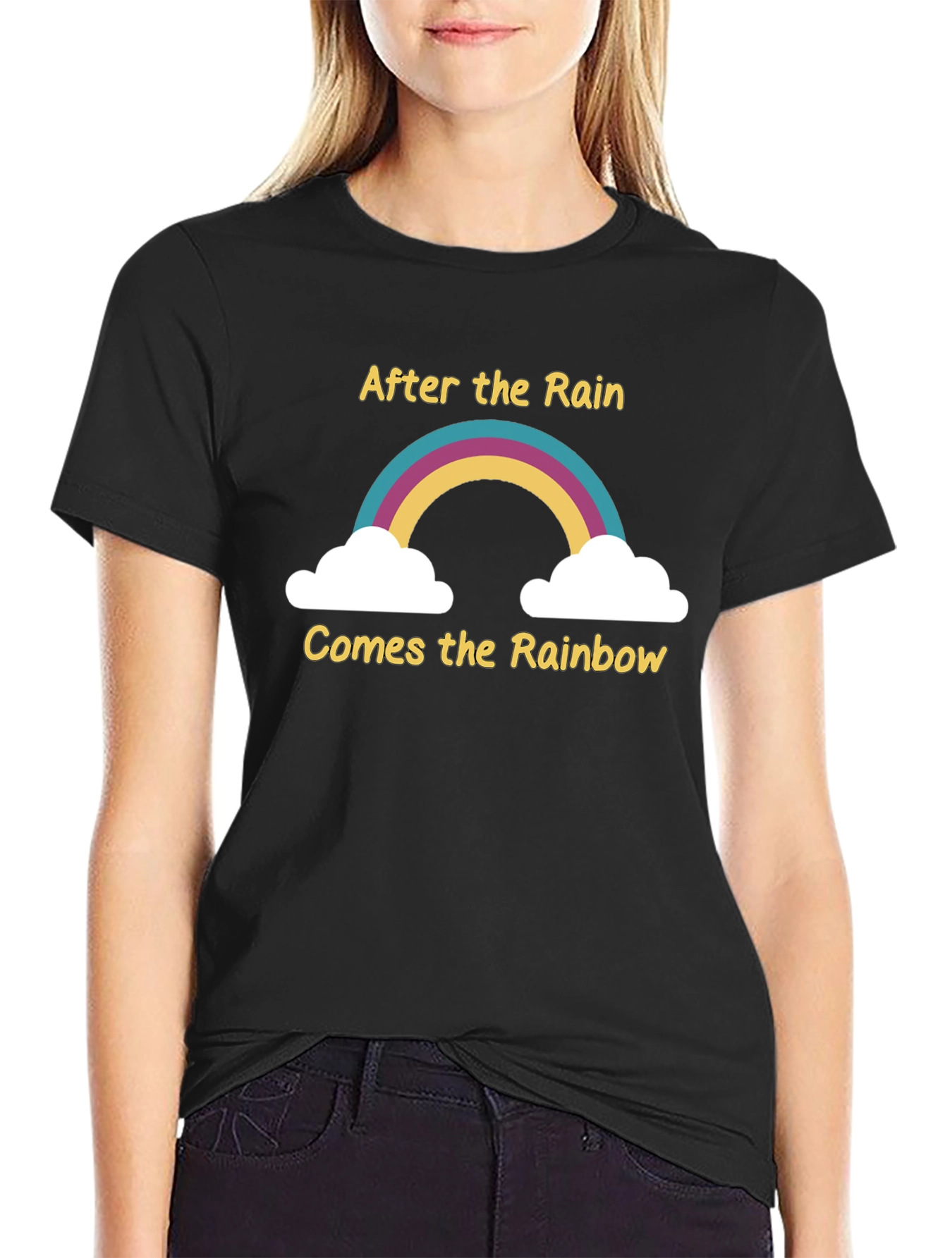 Black Rainbow T-Shirt - After the Rain Graphic Tee view 2