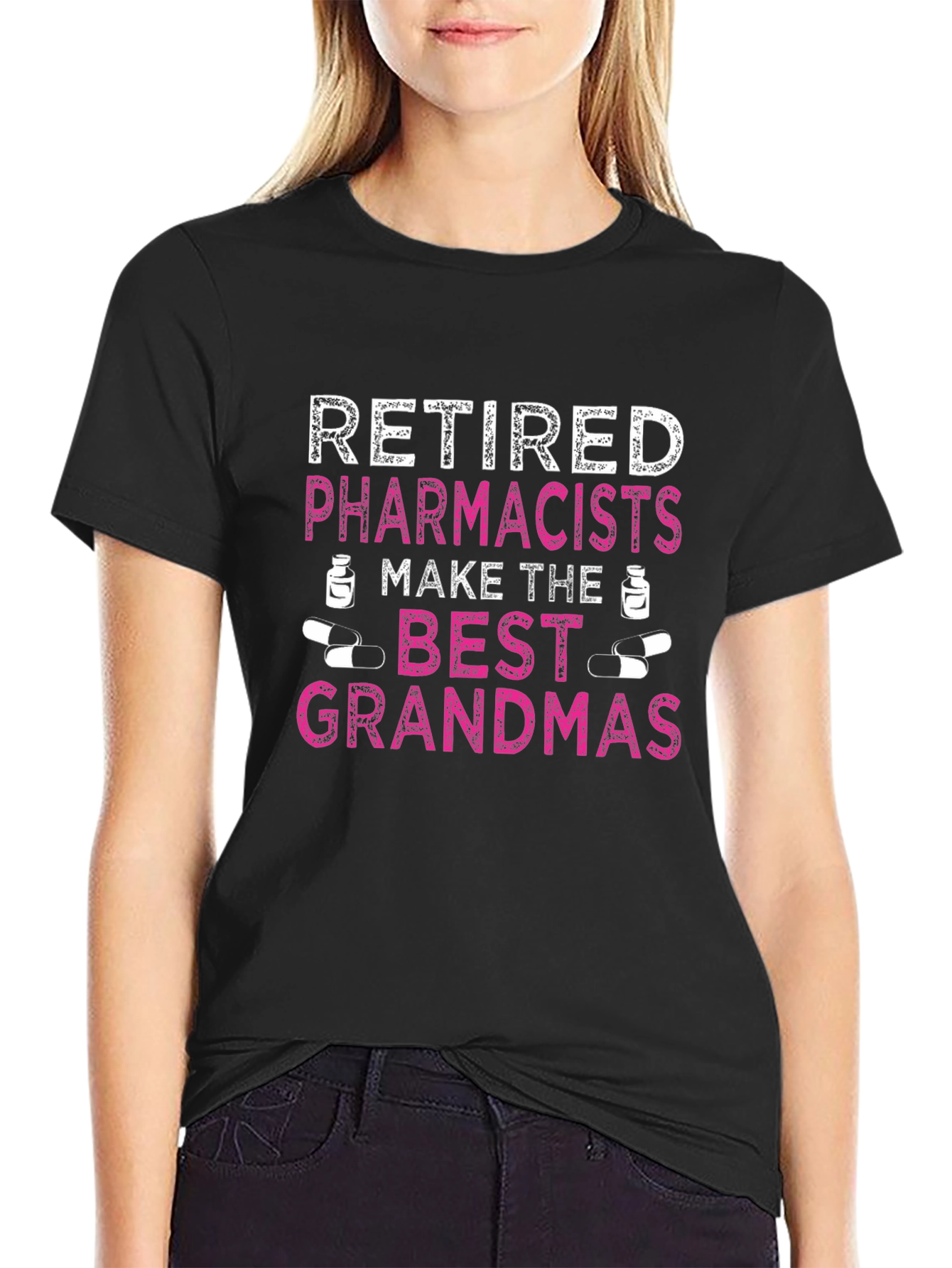 Black Retired Pharmacist Grandma T-Shirt view 2