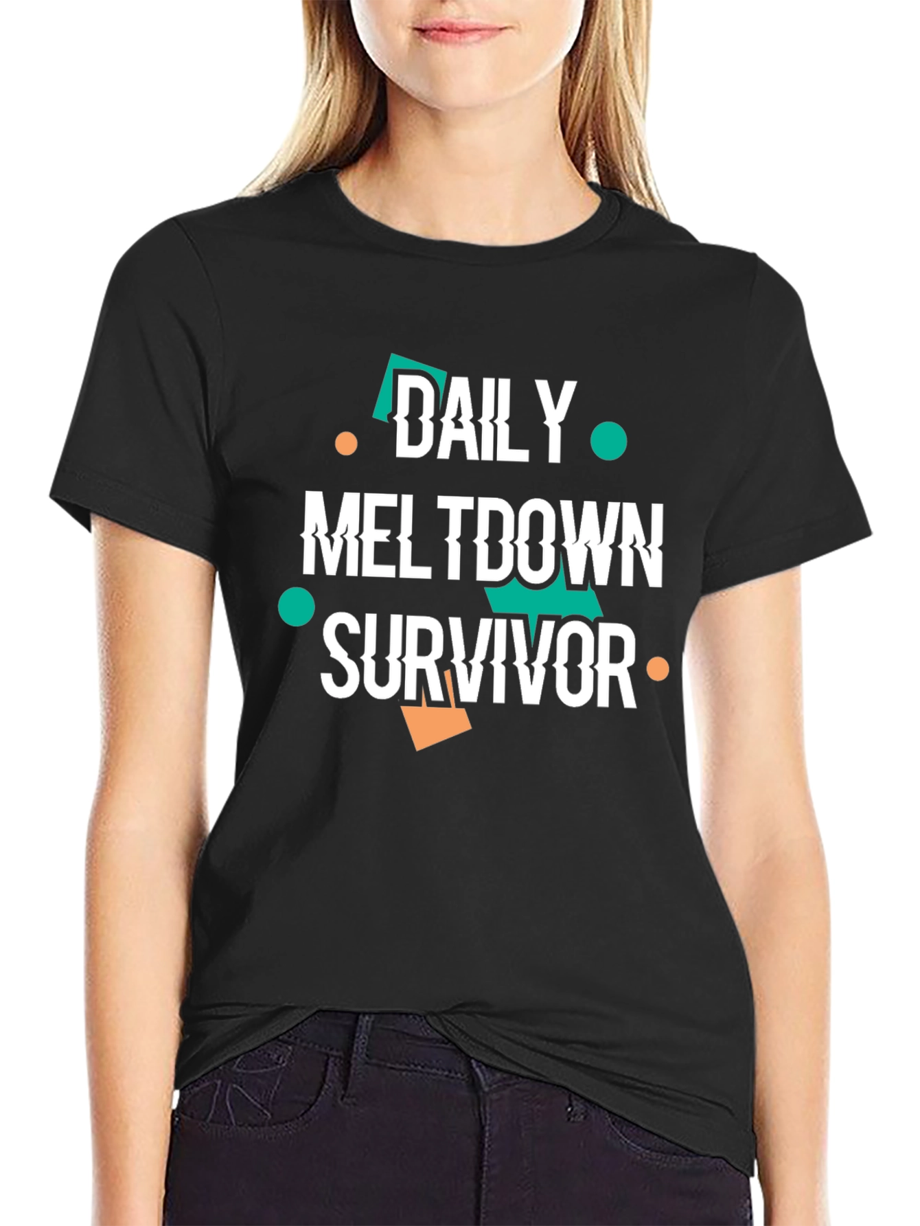 Black Daily Meltdown Survivor Graphic Tee view 2
