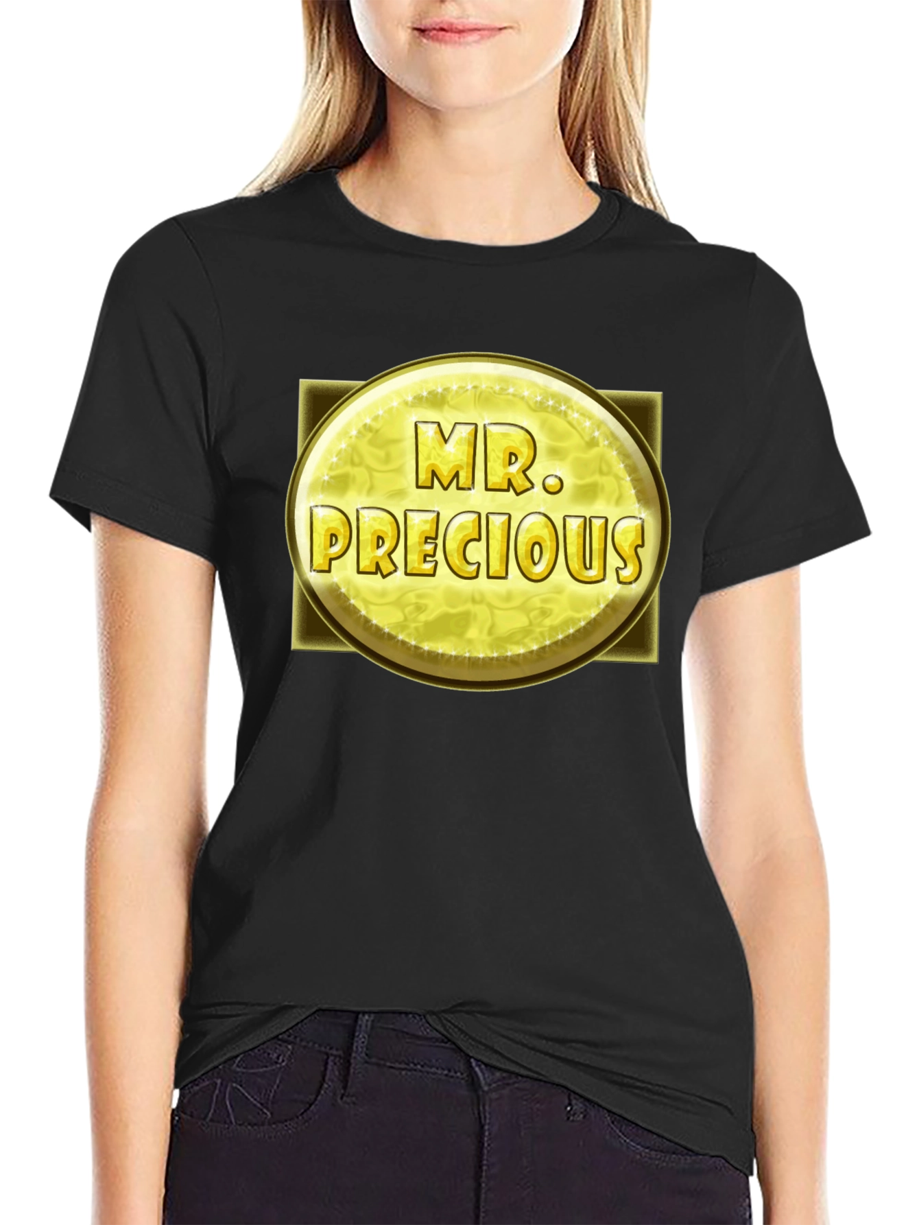 Black Mr. Precious Graphic T-Shirt - Bold Statement Tee view 2