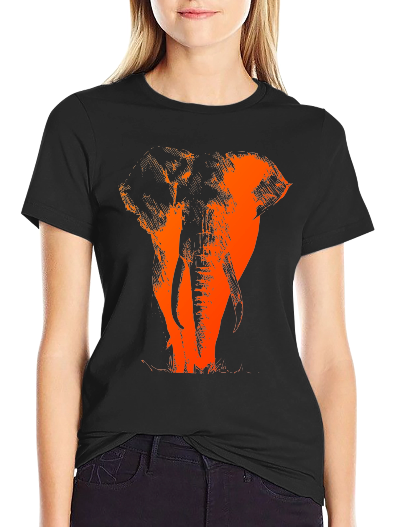 Black Elephant Graphic Tee - Classic Black view 2