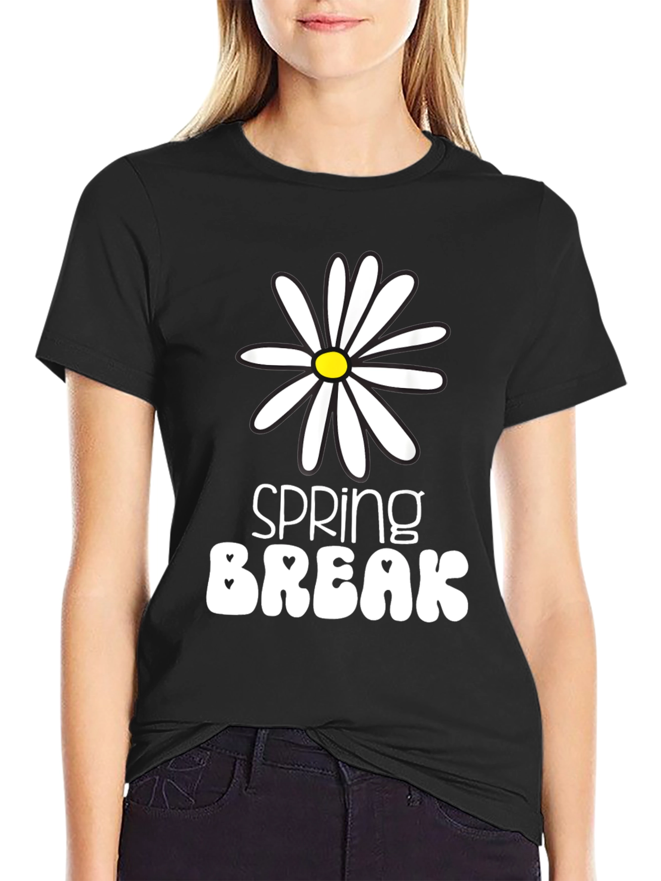 Black Spring Break Daisy Graphic Tee - Unisex view 2