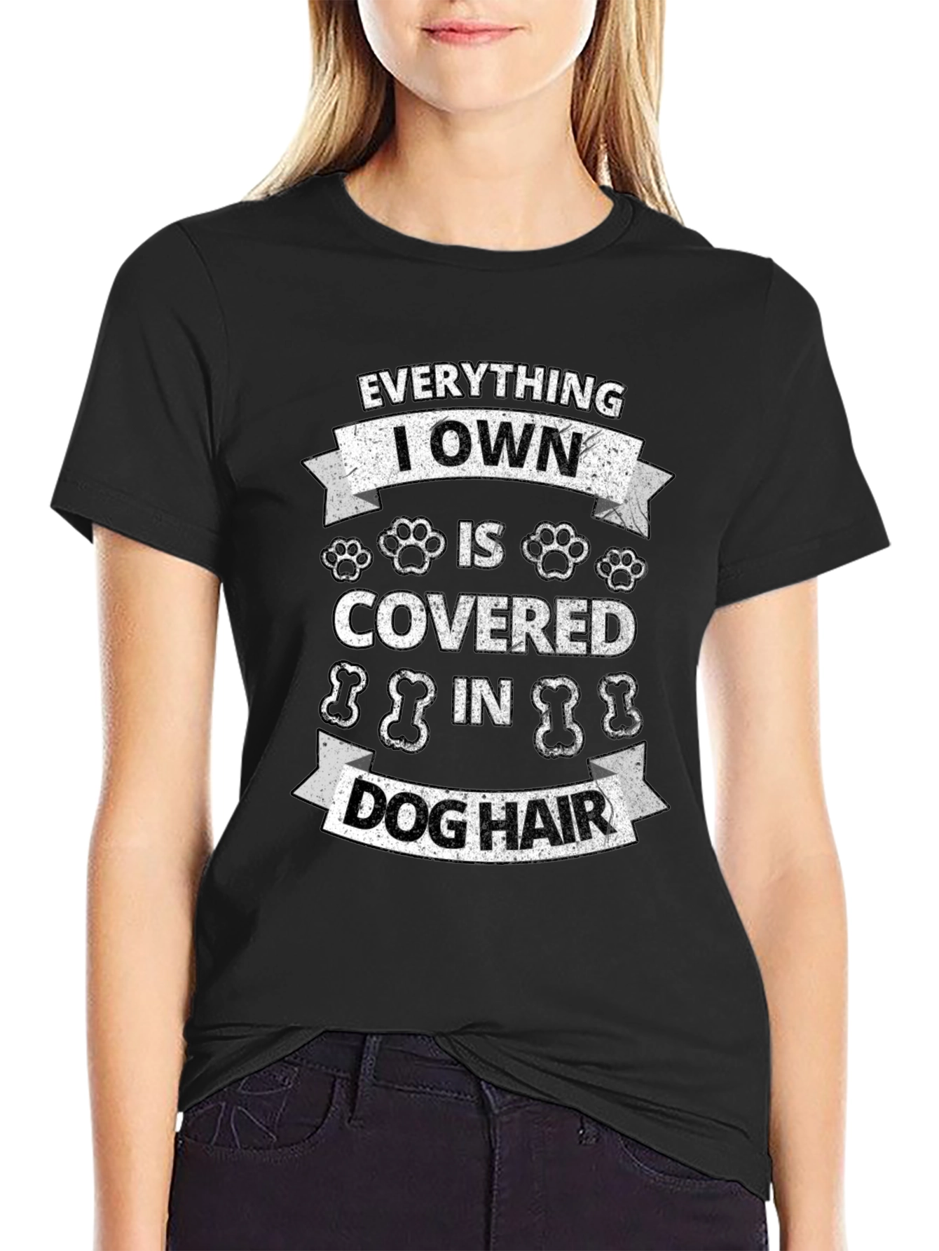 Black Dog Hair T-Shirt: Everything I Own view 2