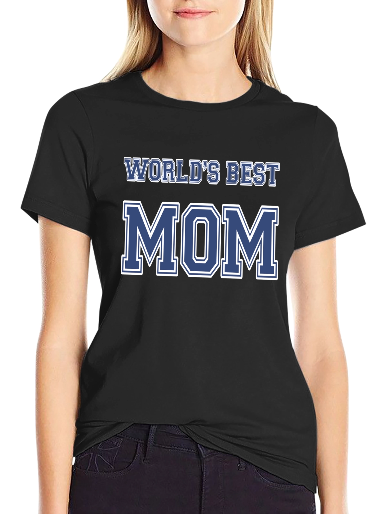 Black World's Best Mom Graphic T-Shirt view 2