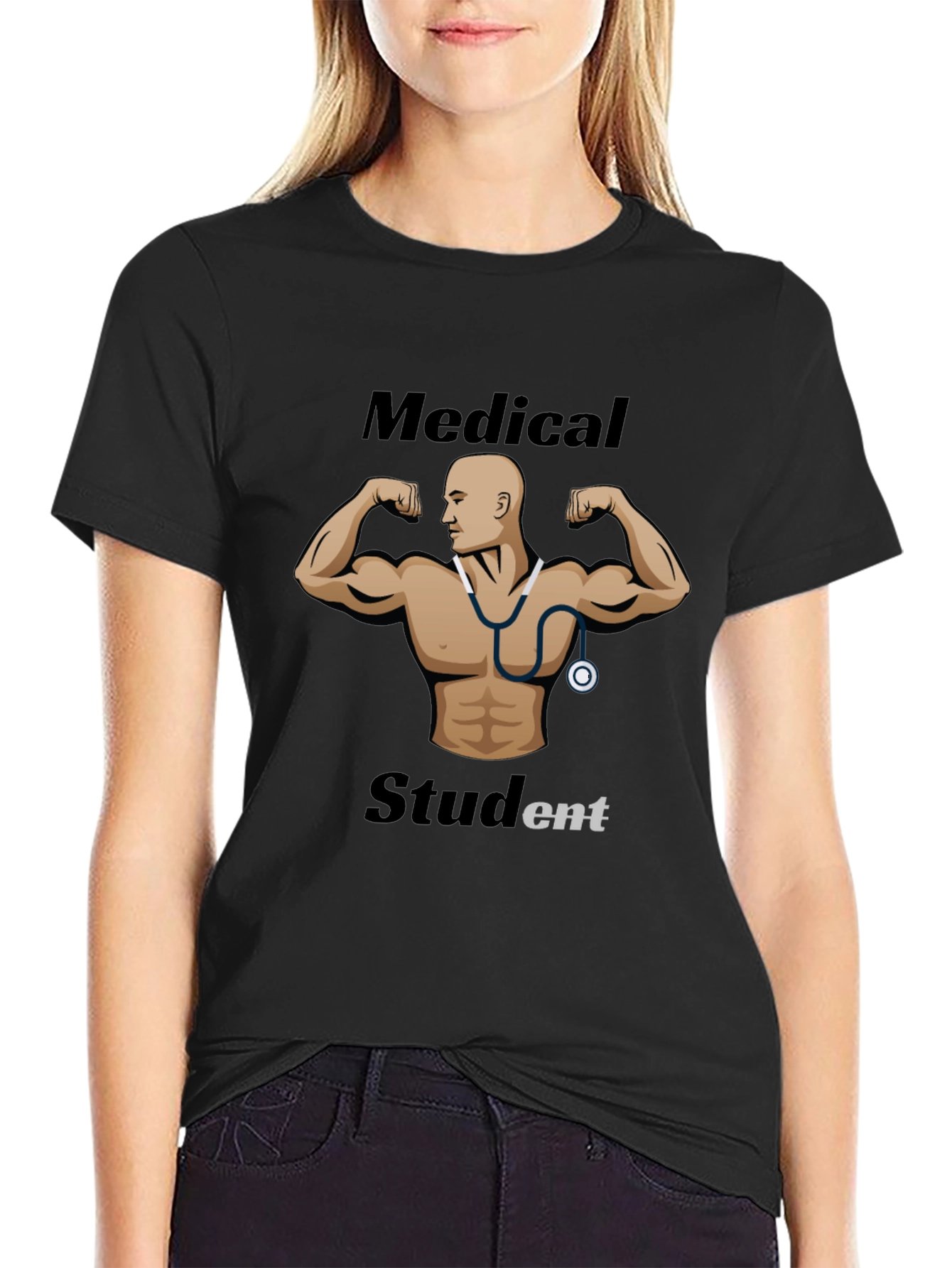 Black Medical Student Flex T-Shirt view 2