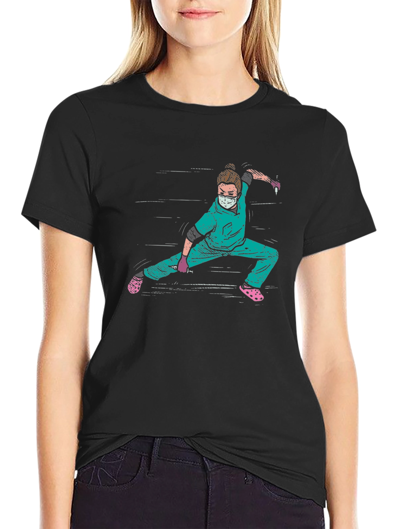 Nurse Ninja Graphic Tee - Unique Medical Hero Design - 2