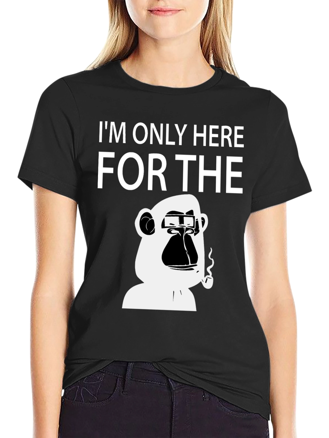 Black I'm Only Here for the Ape T-Shirt view 2