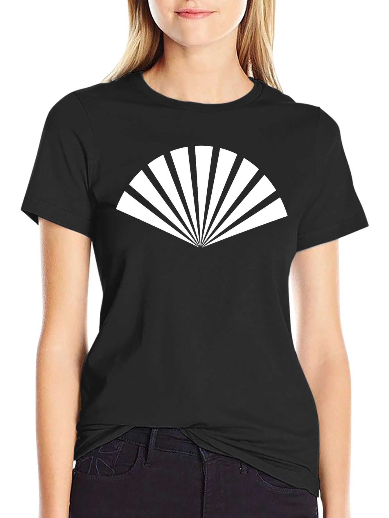 Black Fan Graphic Tee - Stylish and Unique view 2