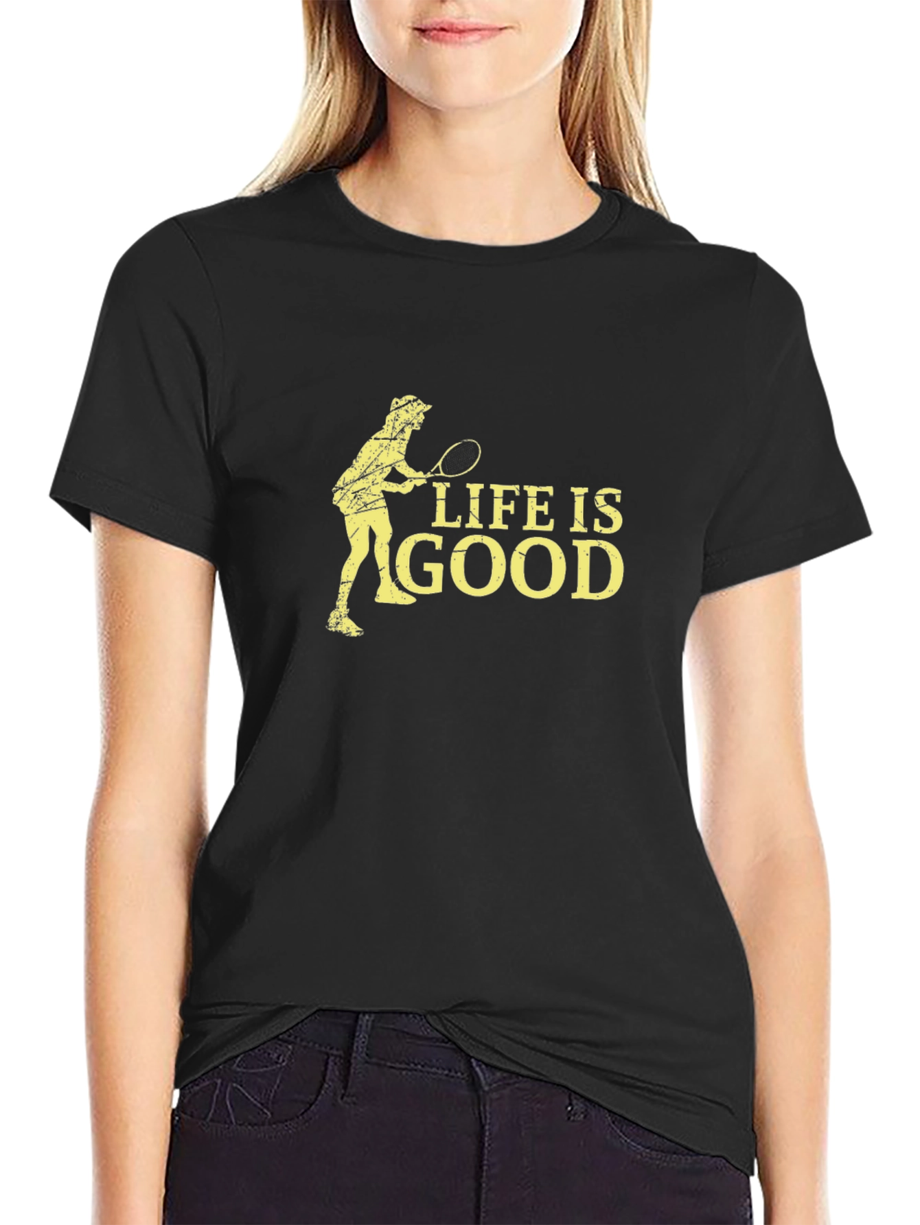 Black Life is Good Tennis Graphic T-Shirt view 2