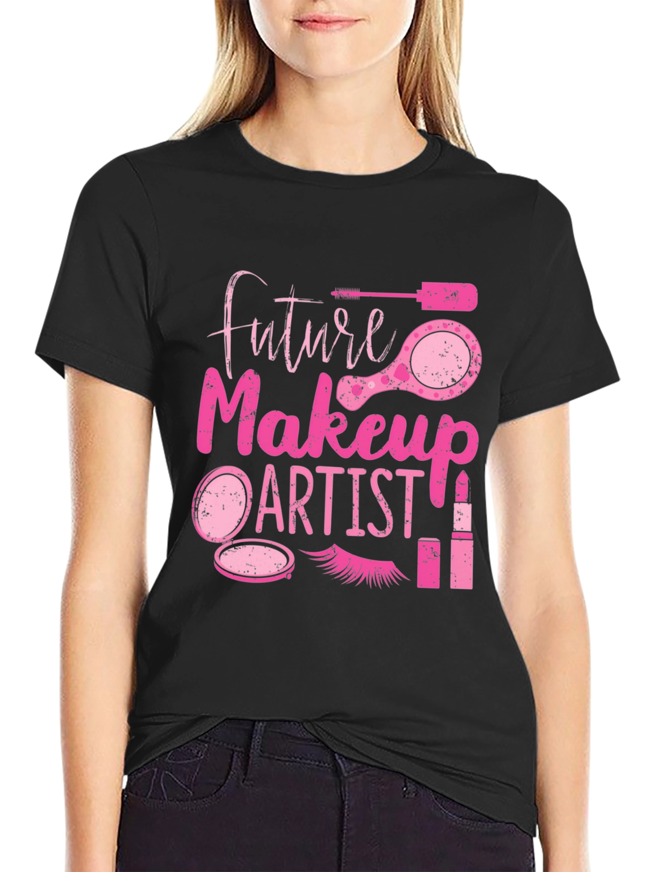 Black Future Makeup Artist T-Shirt - Beauty Fashion view 2