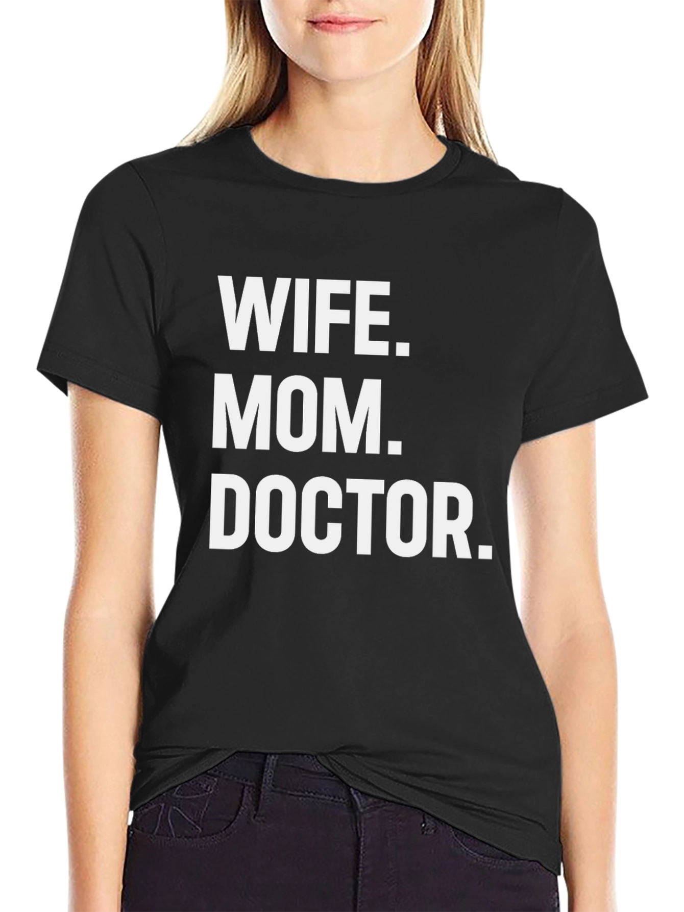 Black Wife, Mom, Doctor T-Shirt - Perfect Gift for Superwomen view 2