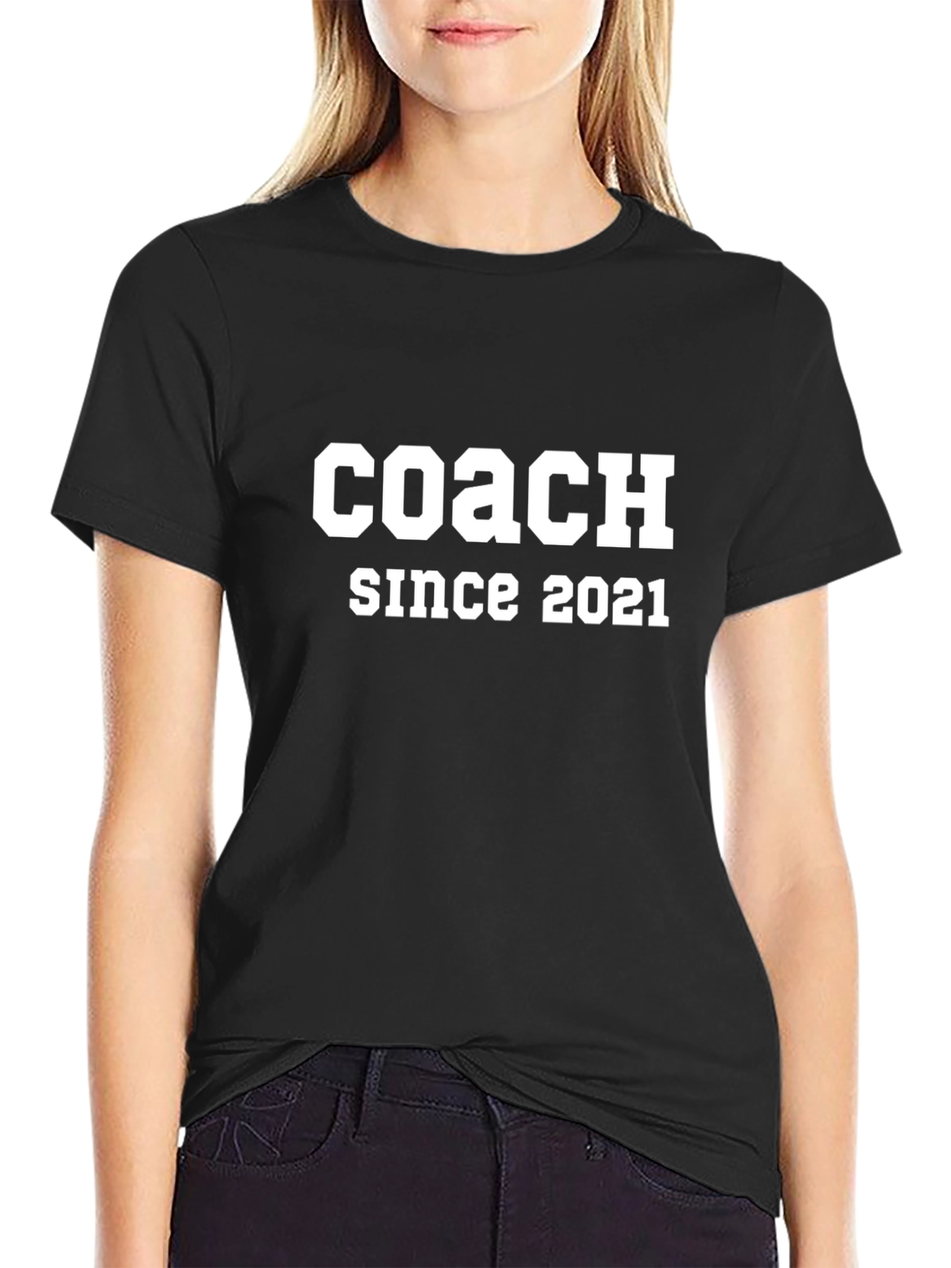 Black Coach Since 2021 T-Shirt - Gift for Coaches view 2