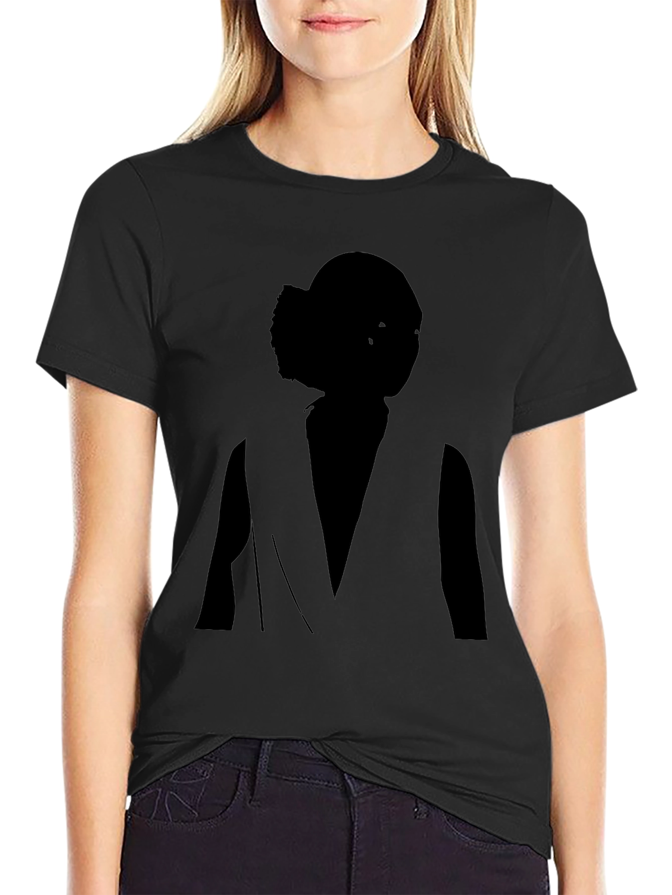 Leia Silhouette Graphic Tee - Black - 2