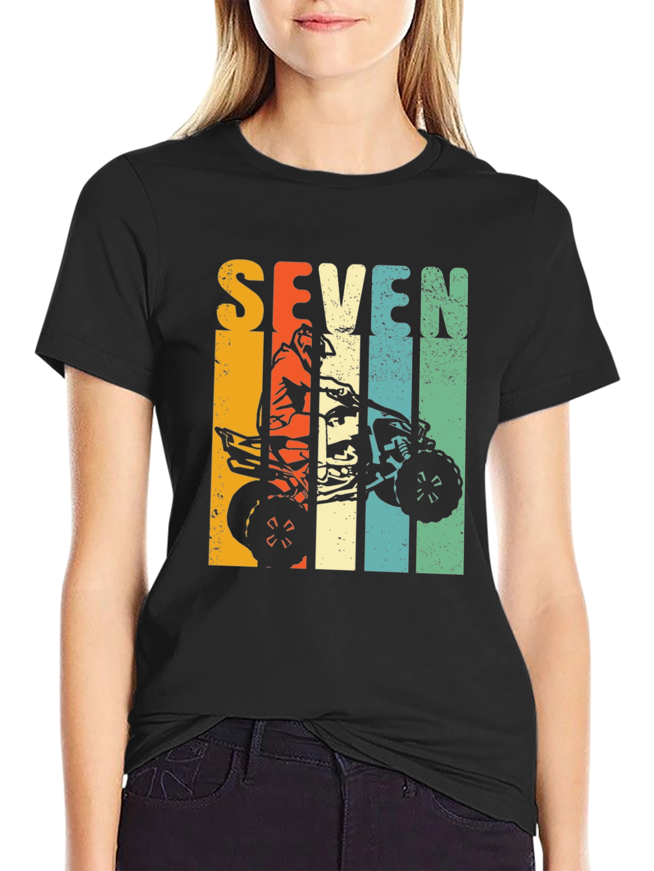 Black Seven ATV Black T-Shirt - Graphic Tee view 2