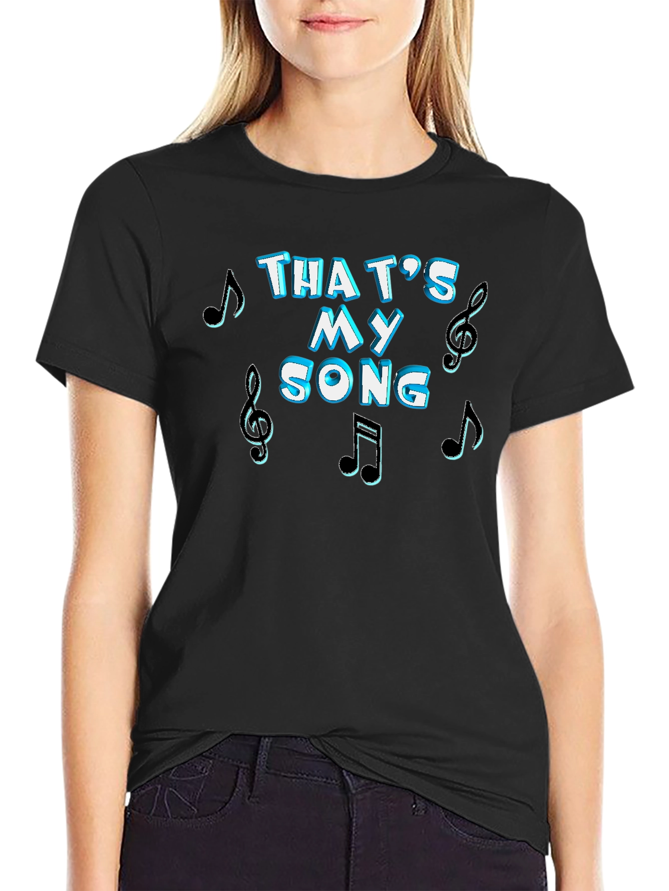 That's My Song Black Graphic T-Shirt - 2
