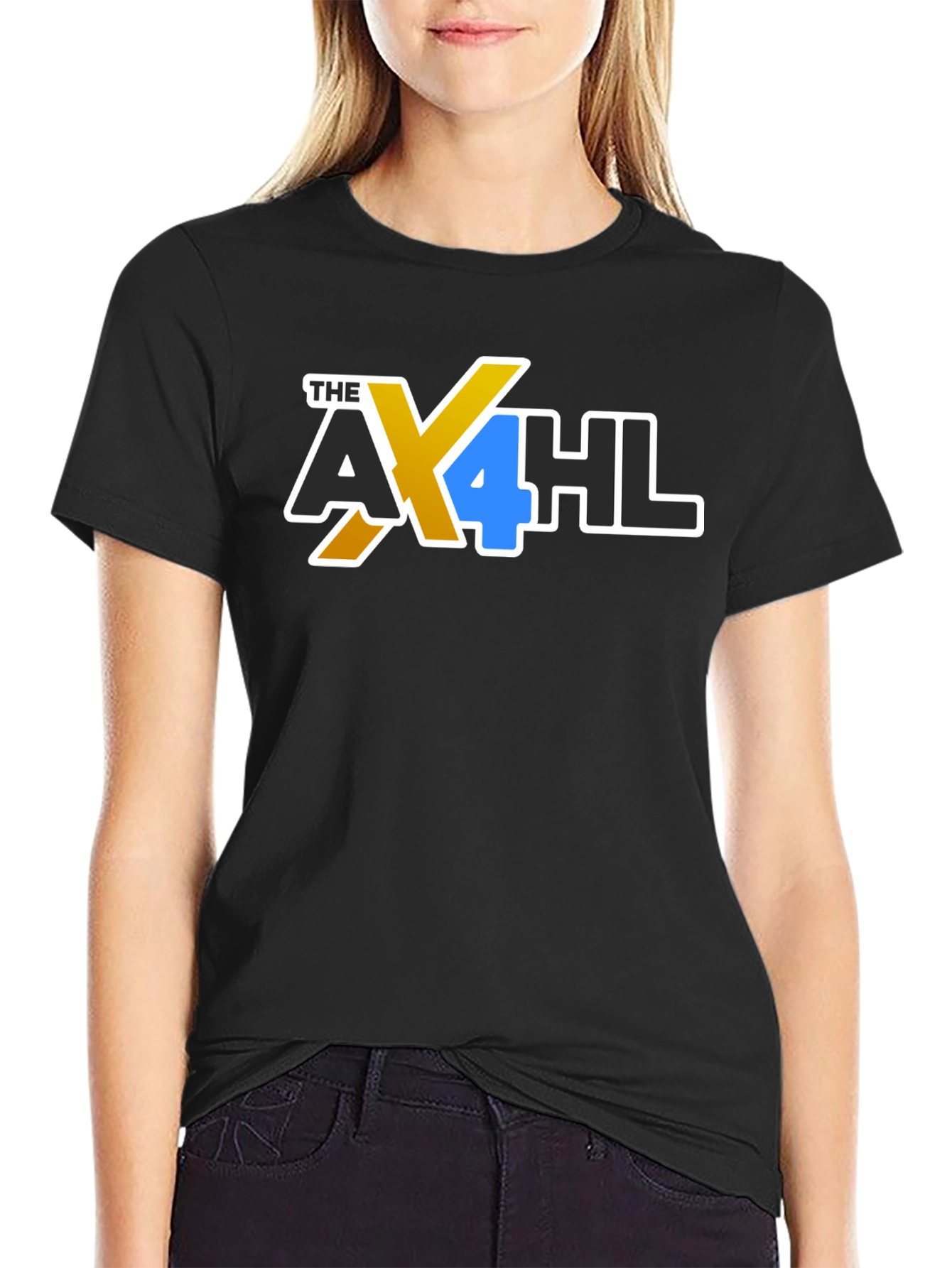 Black AX4HL Black Graphic Tee - Men's Stylish Casual T-Shirt view 2