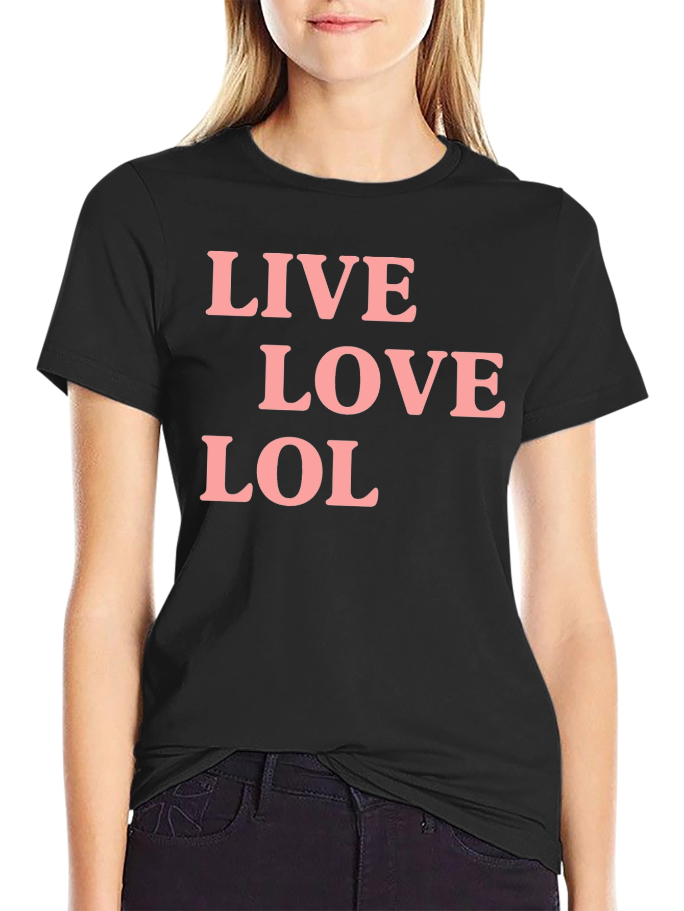 Black Live Love LOL Graphic Tee view 2
