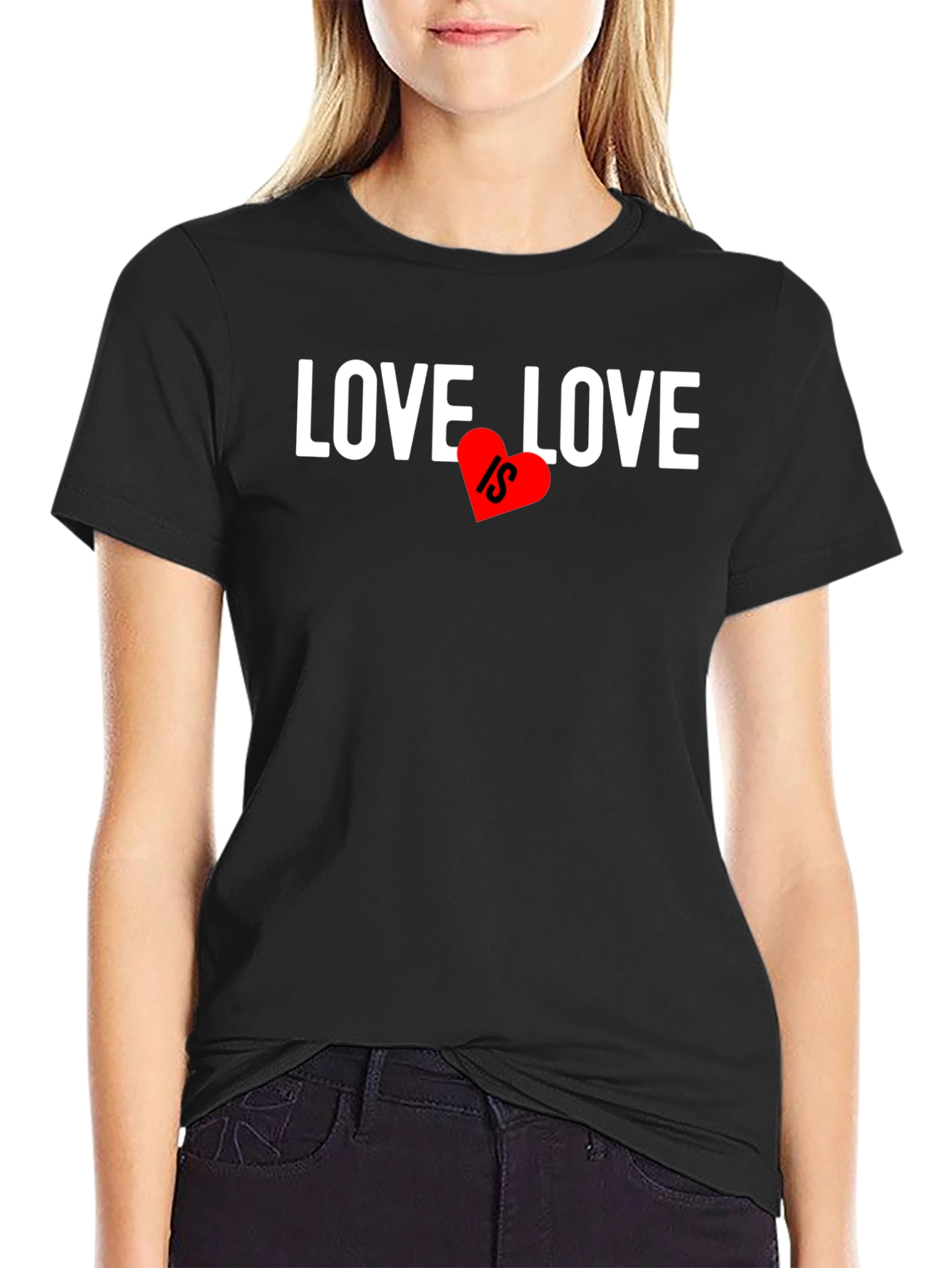 Black Love Is... Graphic Tee - Heart Design view 2