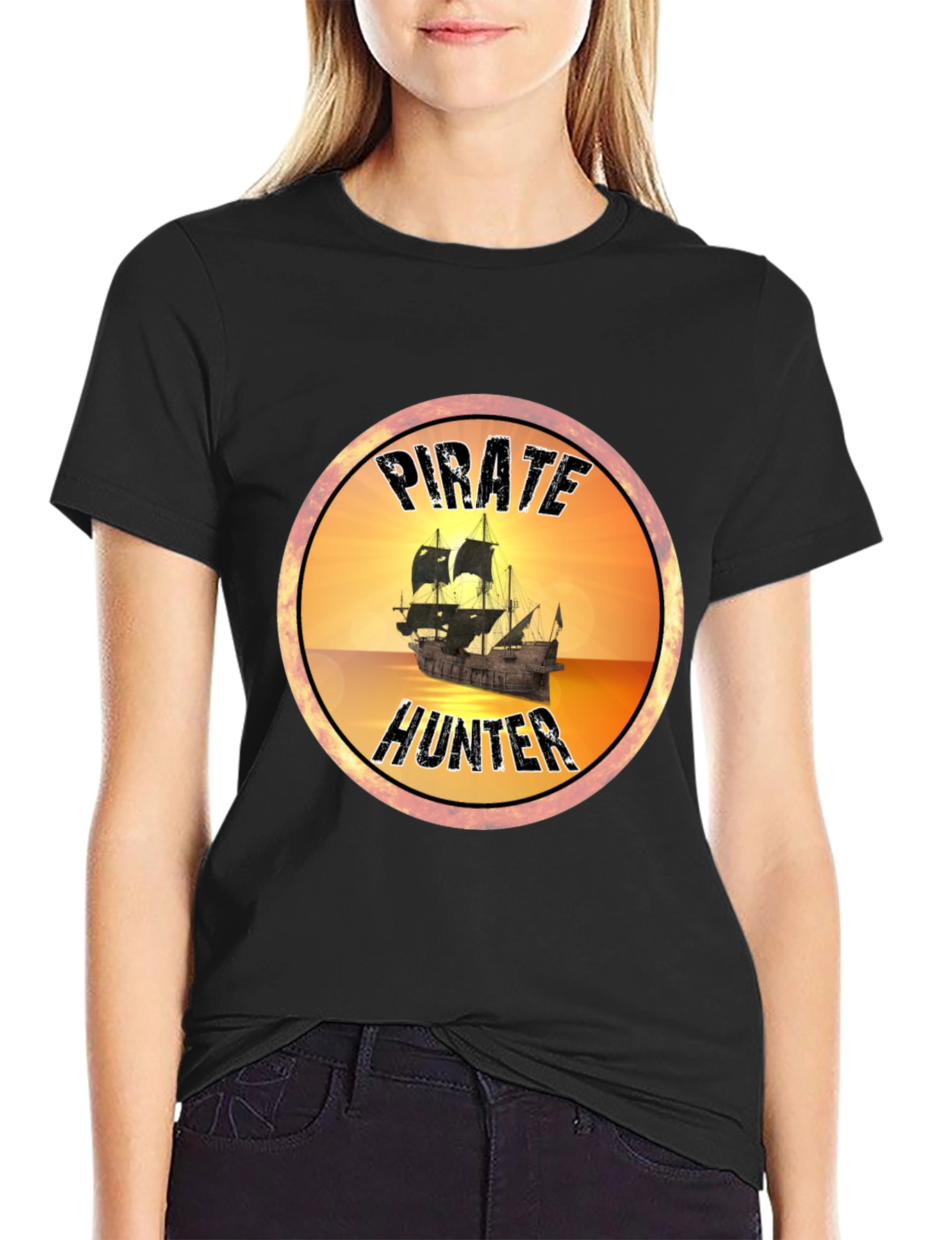Pirate Hunter T-Shirt - Novelty Graphic Tee - 2