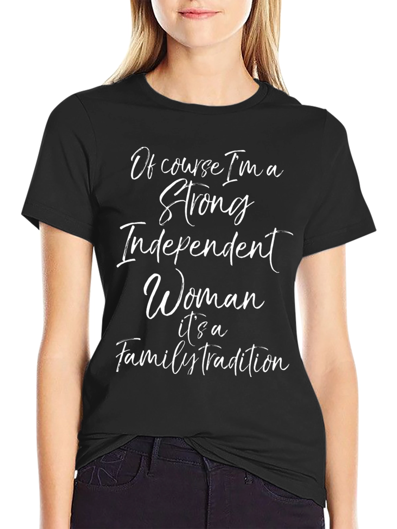 Black Strong Independent Woman Graphic Tee view 2