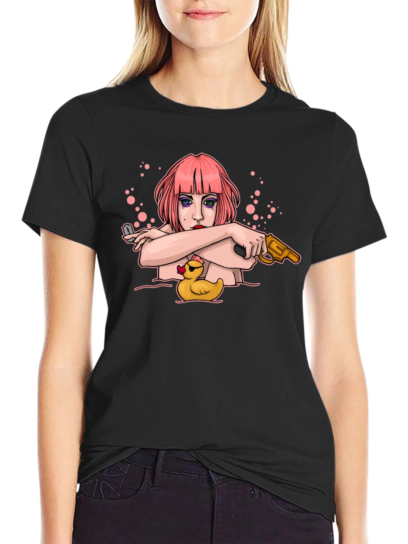 Edgy Cartoon Graphic T-Shirt - 2