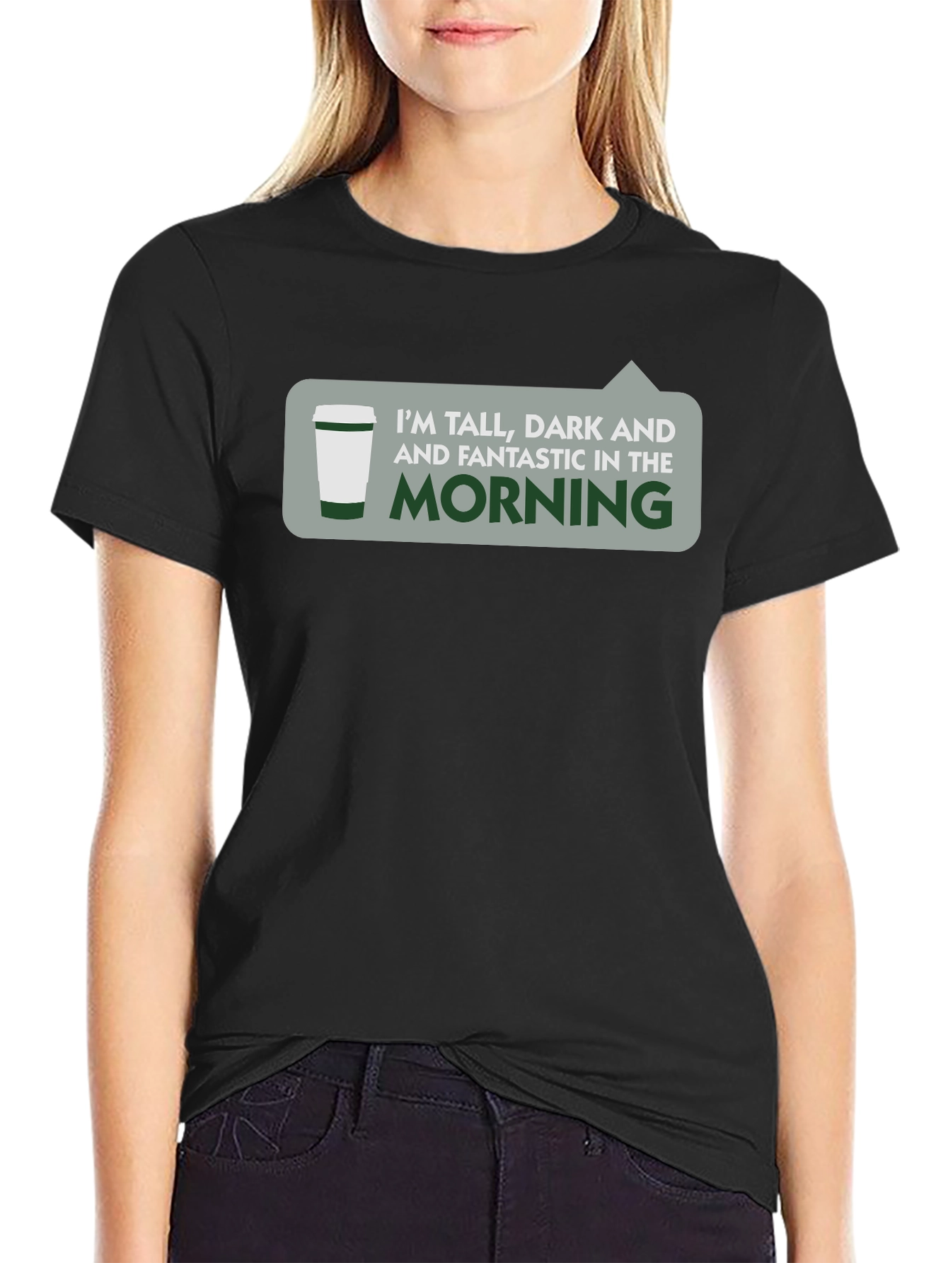 Black Tall, Dark & Fantastic Morning T-Shirt view 2