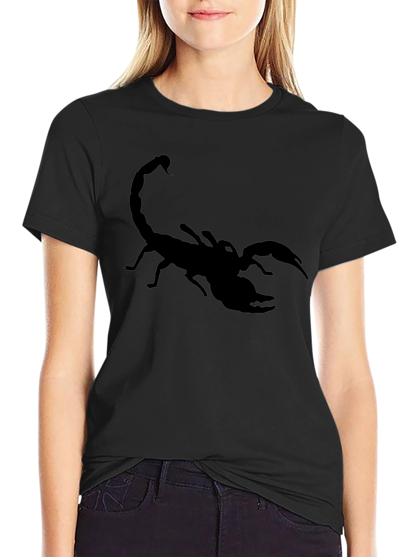 Black Black Scorpion Graphic Tee - Men's Stylish T-Shirt view 2
