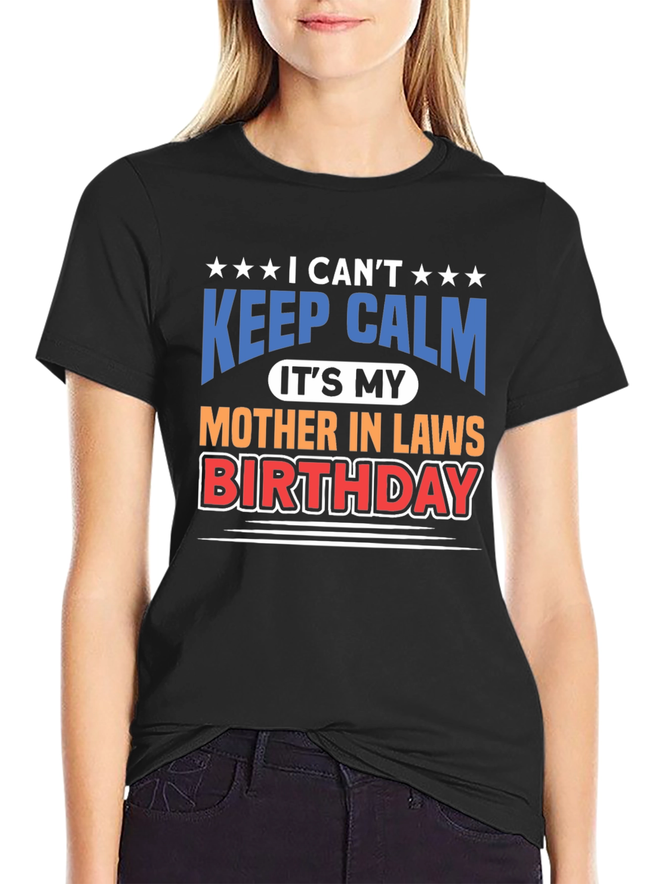 Black Funny Mother-in-Law Birthday T-Shirt view 2