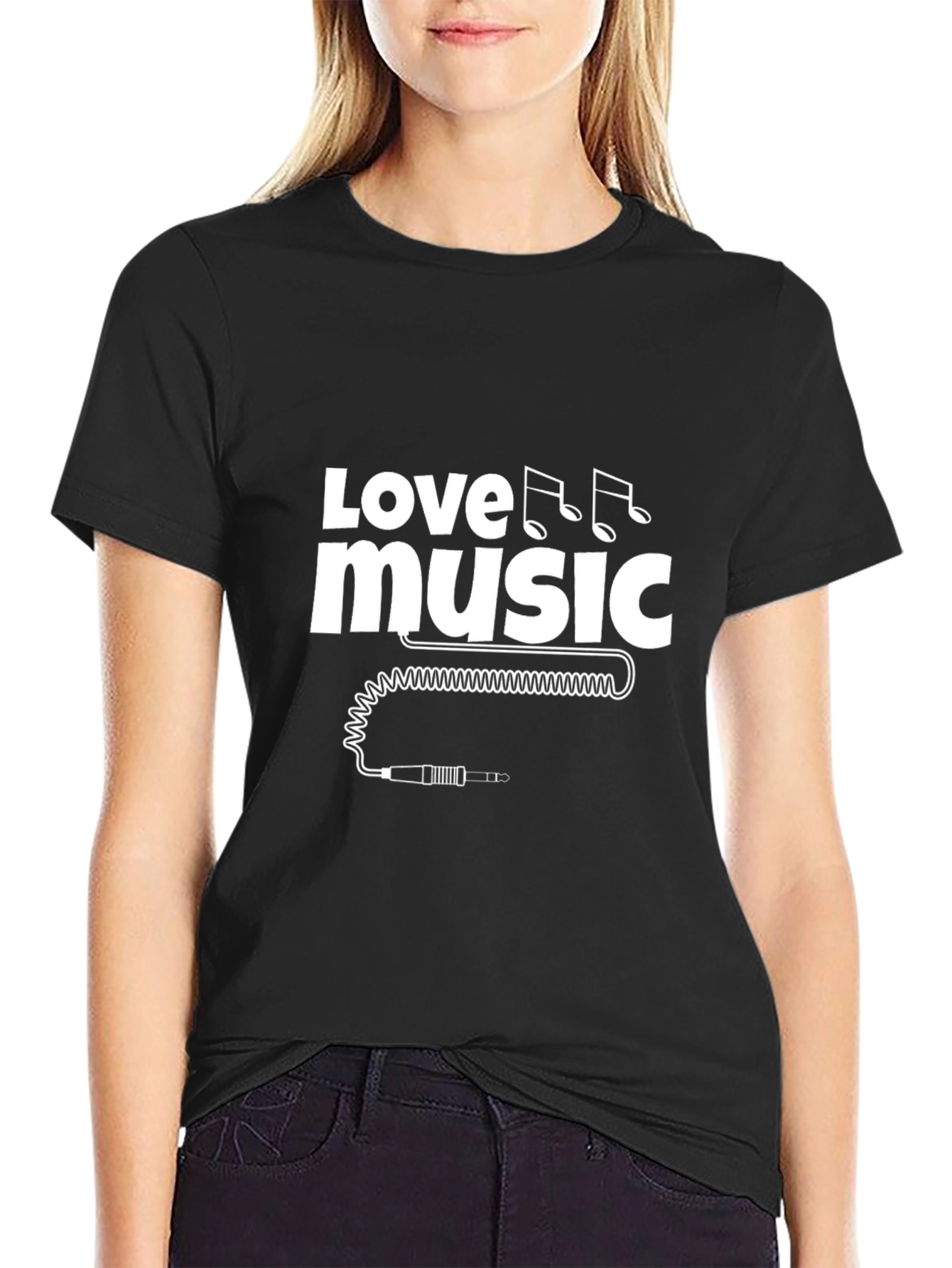 Black Love Music Black Graphic Tee view 2