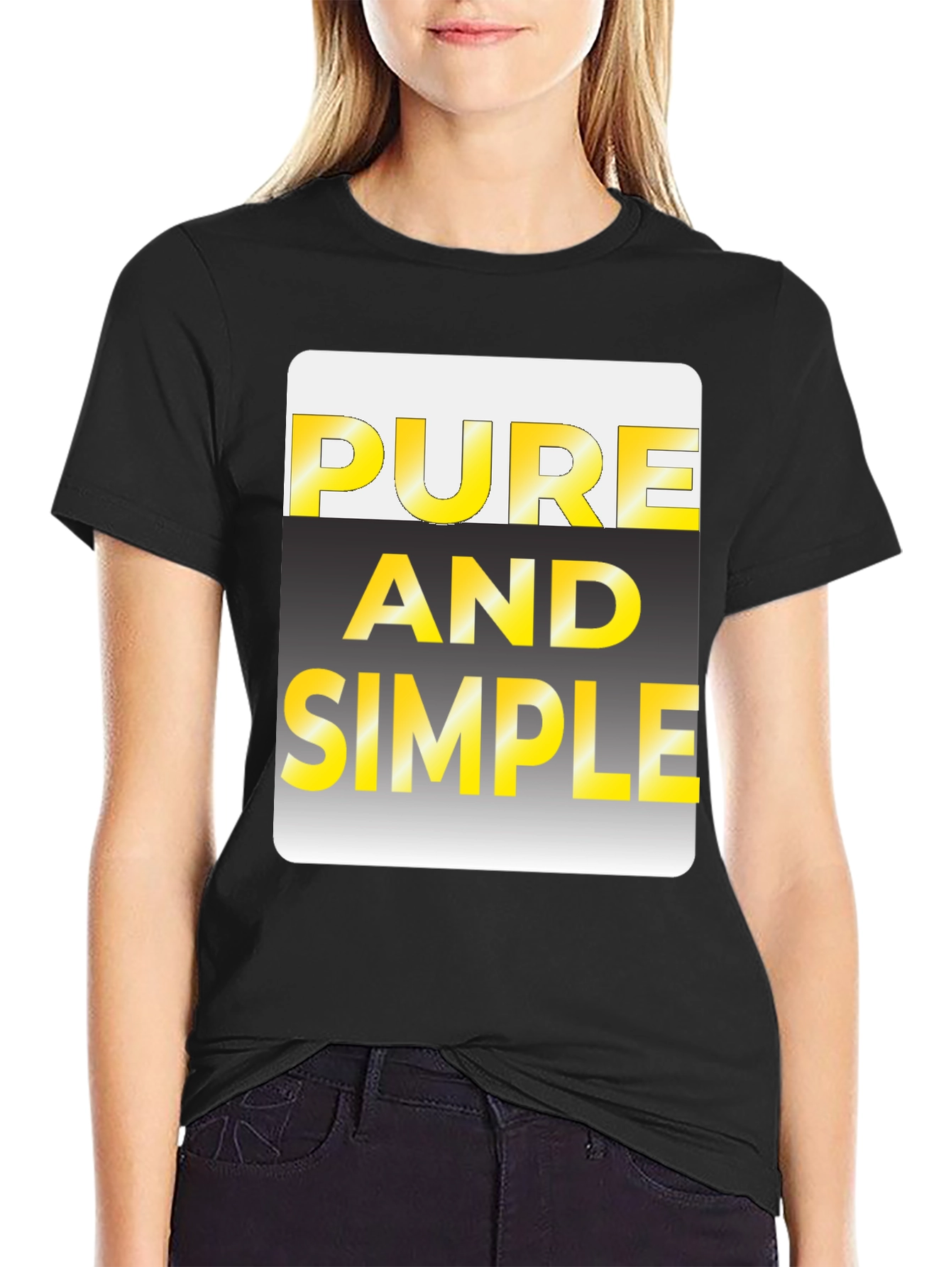 Black Pure and Simple Graphic Tee view 2