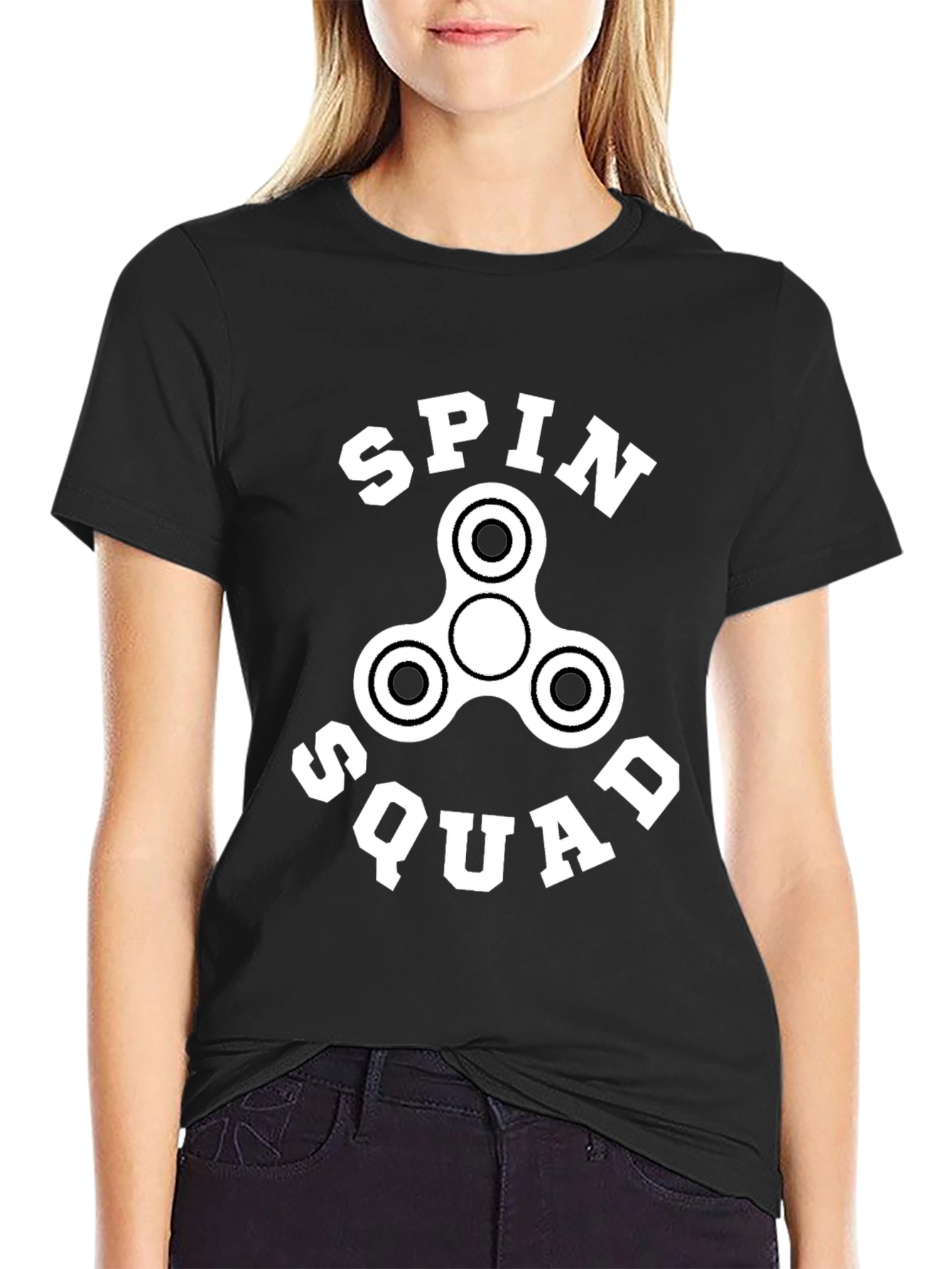 Spin Squad Graphic Tee - Black Cotton T-Shirt - 2