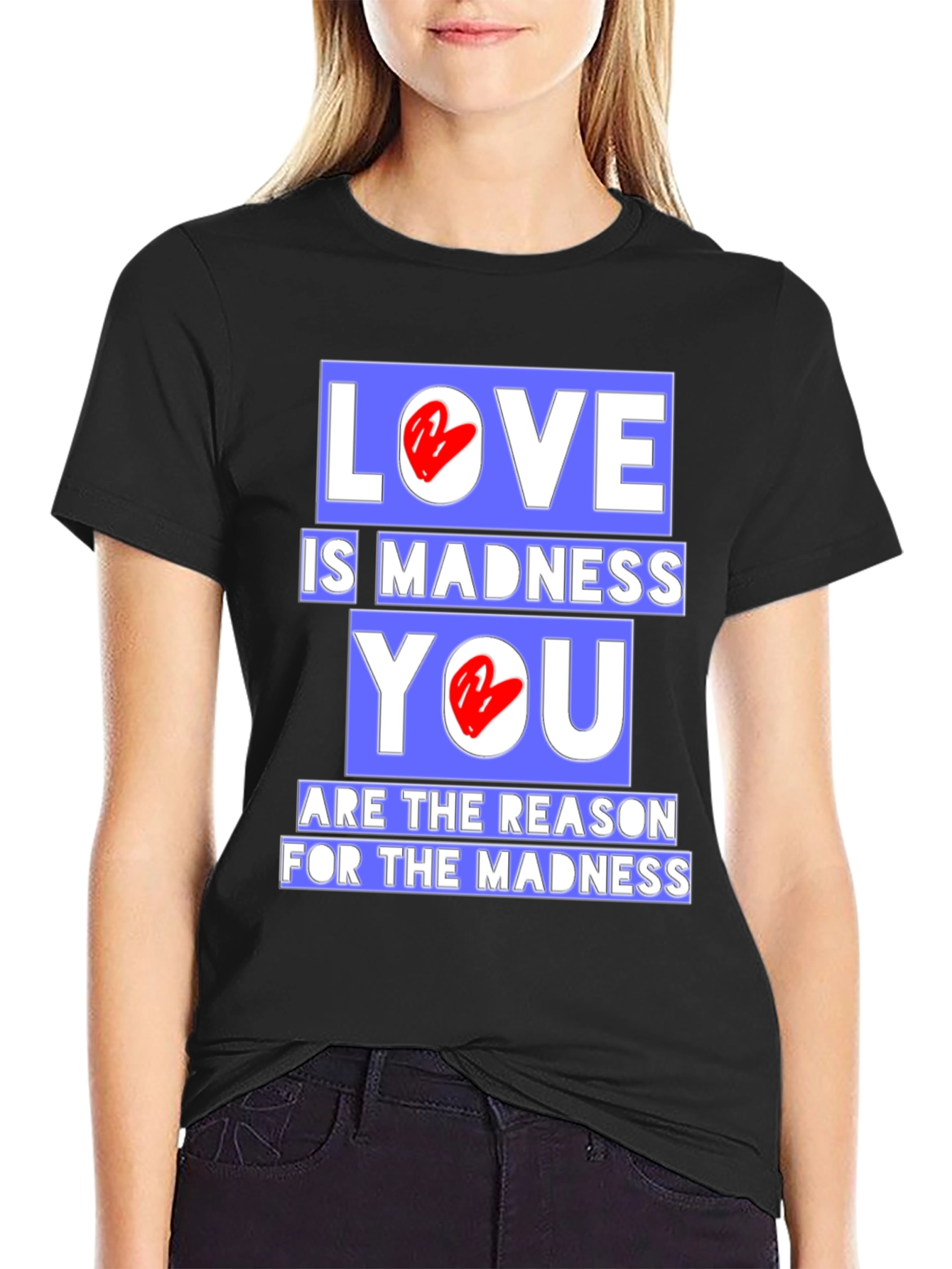 Black Love is Madness Graphic T-Shirt view 2