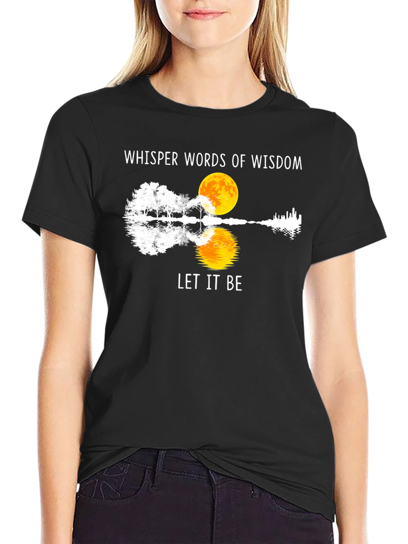 Black Whisper Words of Wisdom Let It Be T-Shirt view 2