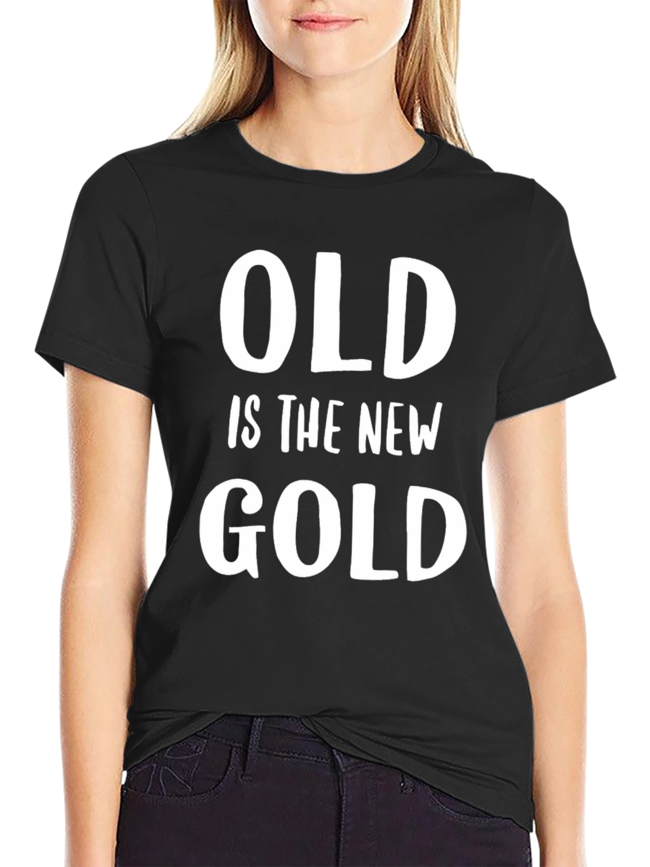 Black Old is the New Gold Graphic T-Shirt view 2