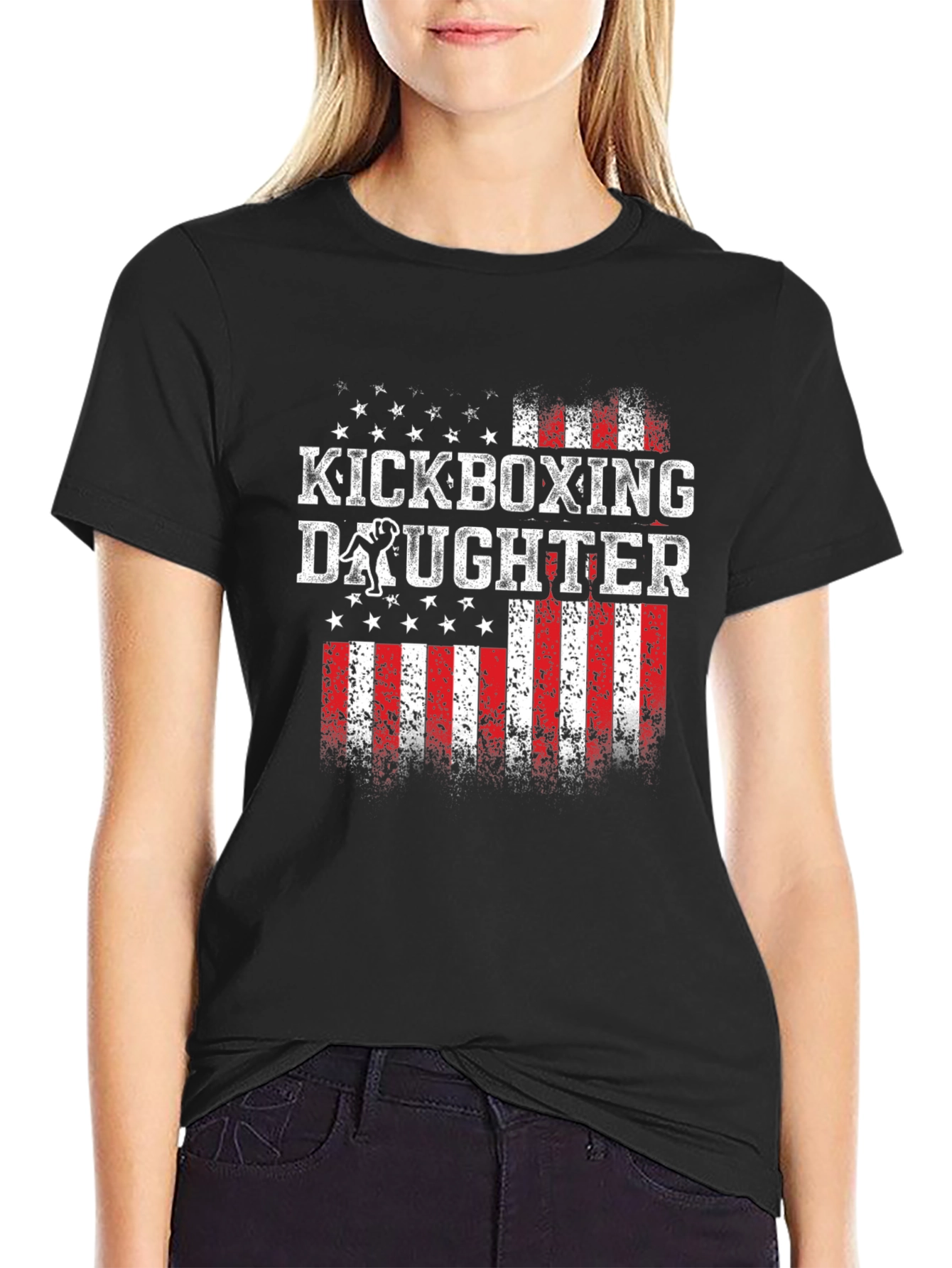 Kickboxing Daughter Patriotic T-Shirt - 2