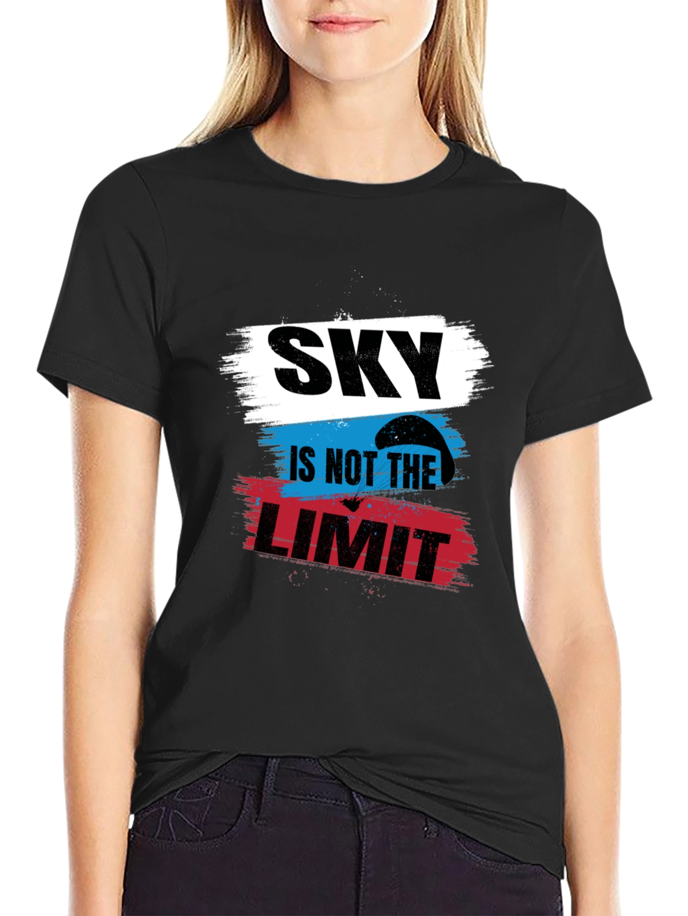 Black Sky Is Not The Limit Black T-Shirt view 2