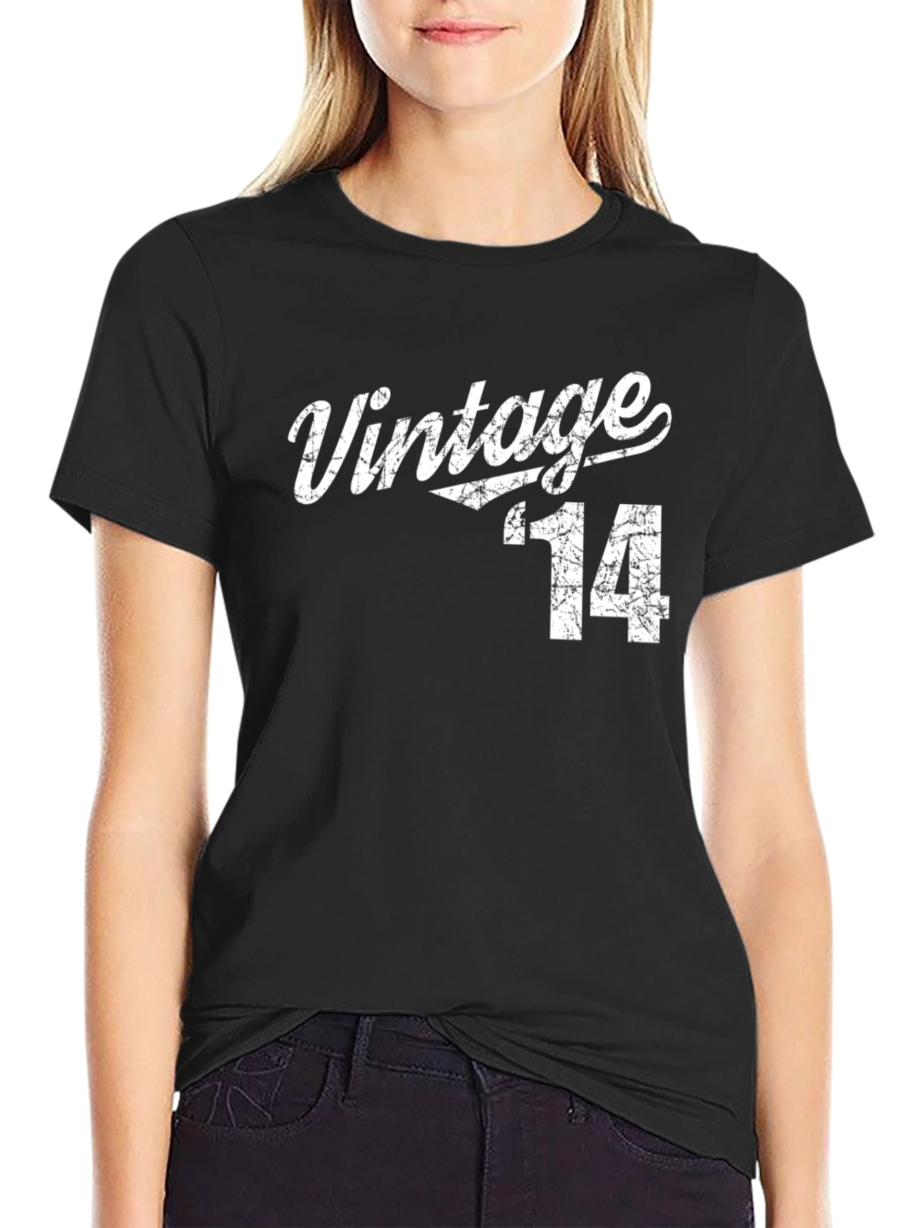 Black Vintage '14 Black Graphic Tee view 2