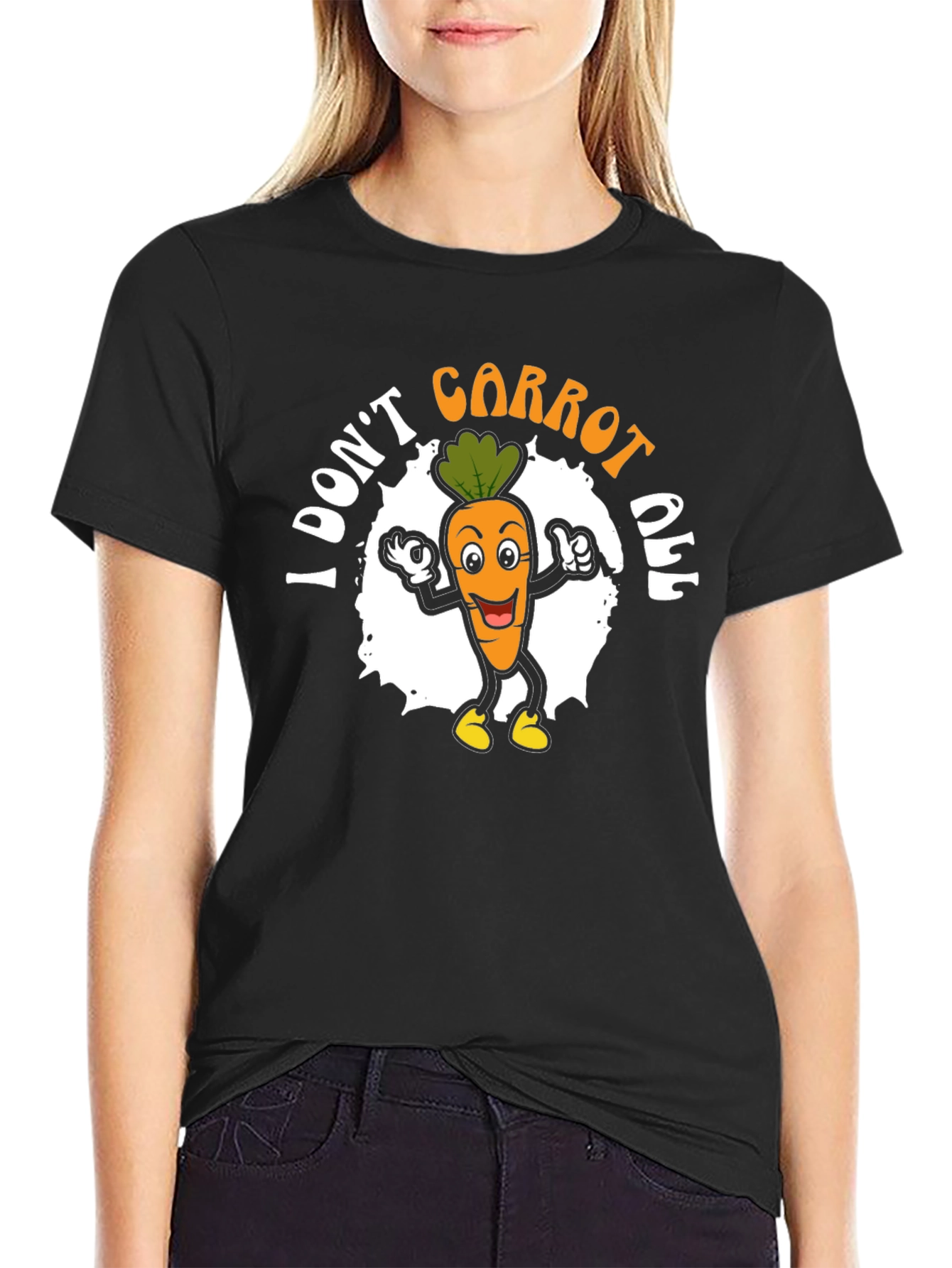Black I Don't Carrot All T-Shirt view 2