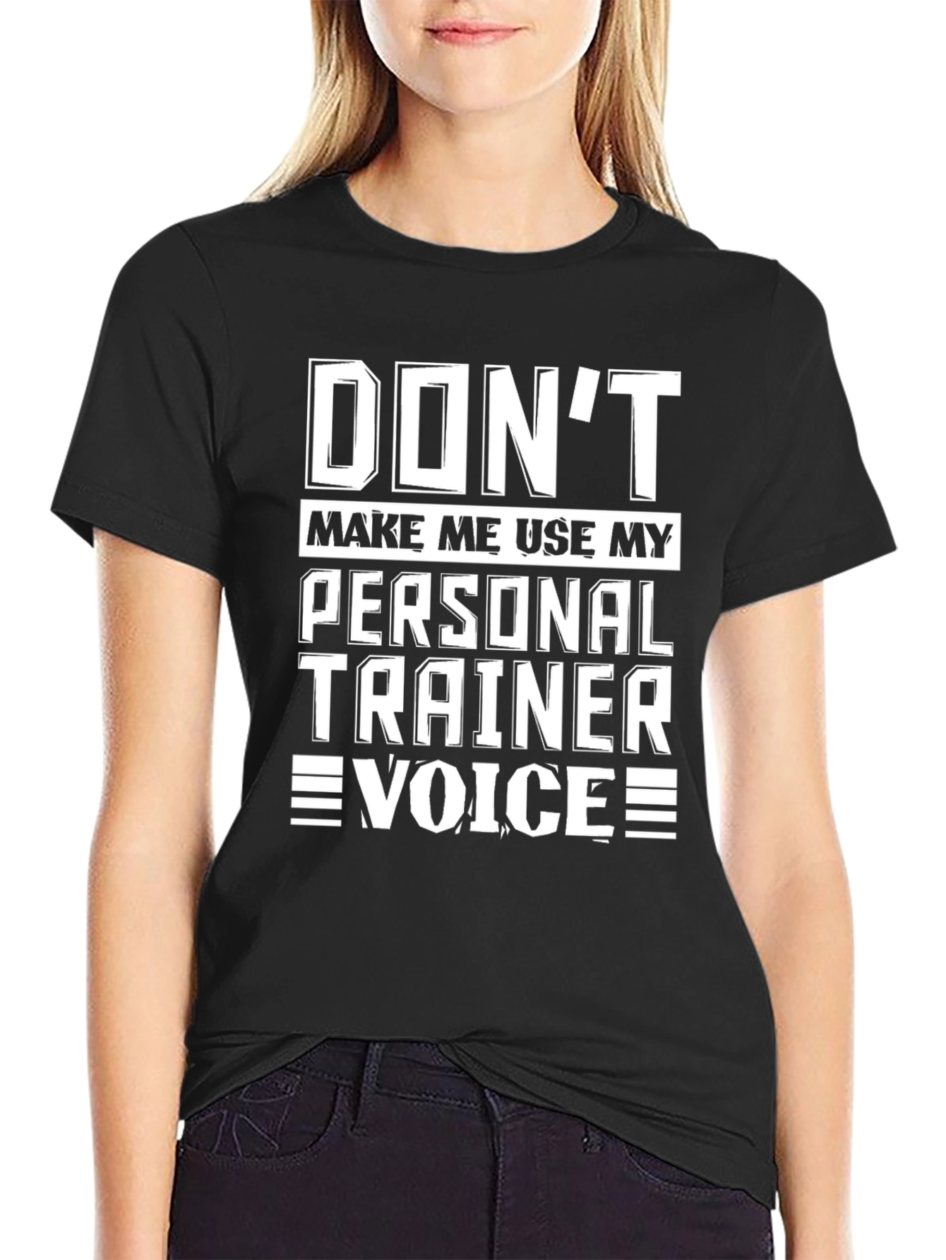 Black Funny Personal Trainer Black T-Shirt view 2